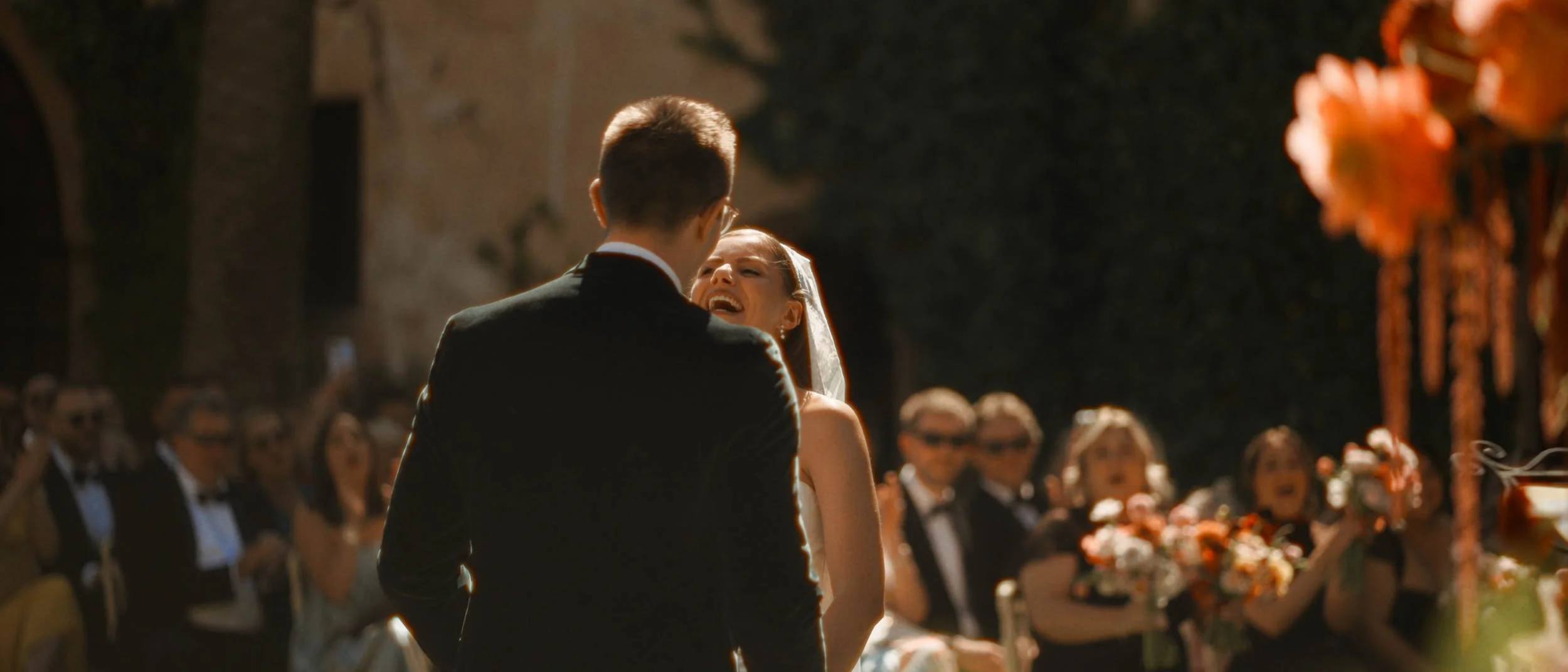 Wedding ceremony at Castello Monaci Italy