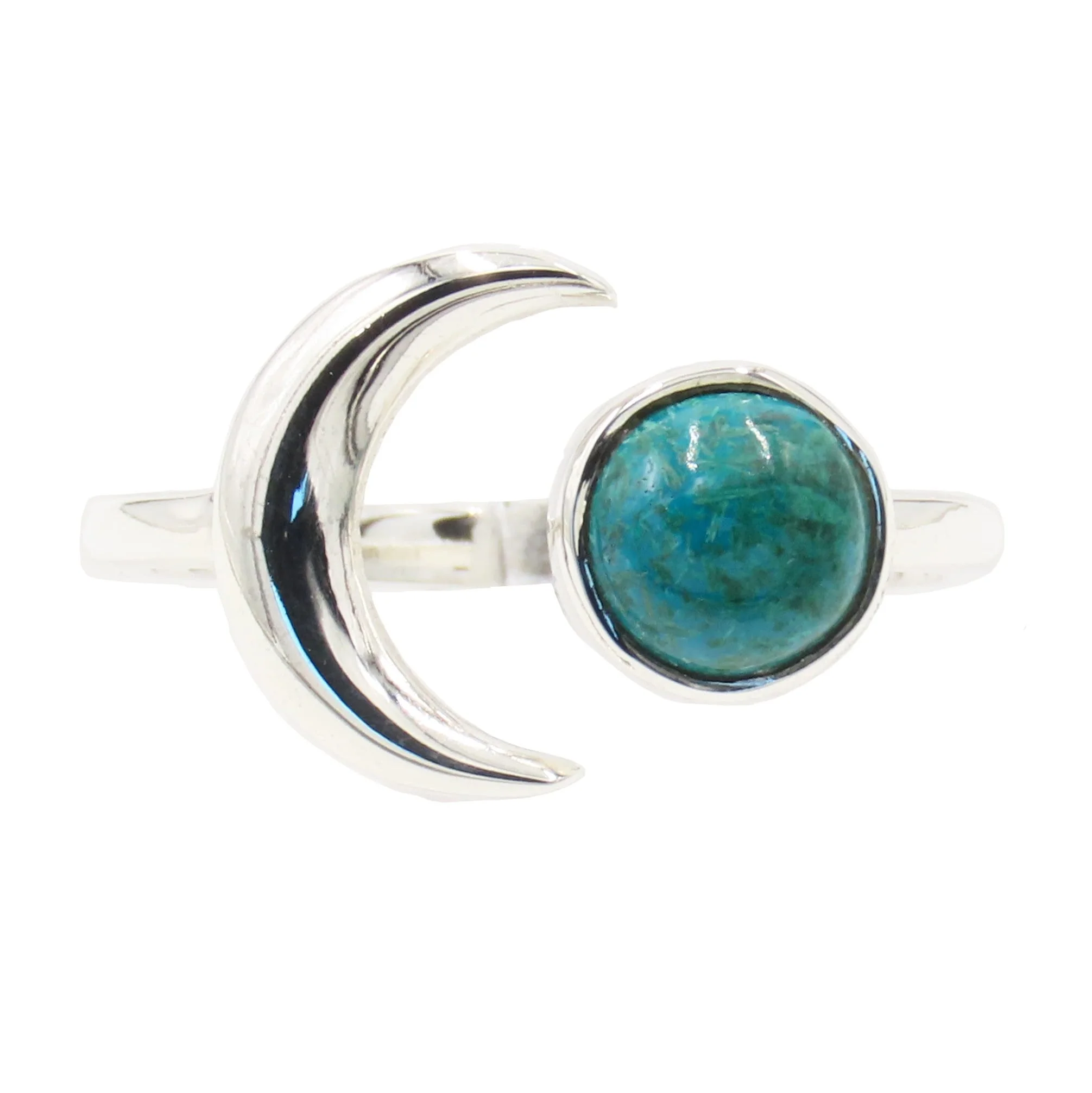 Malacolla Moon 925 Silver Ring Size R