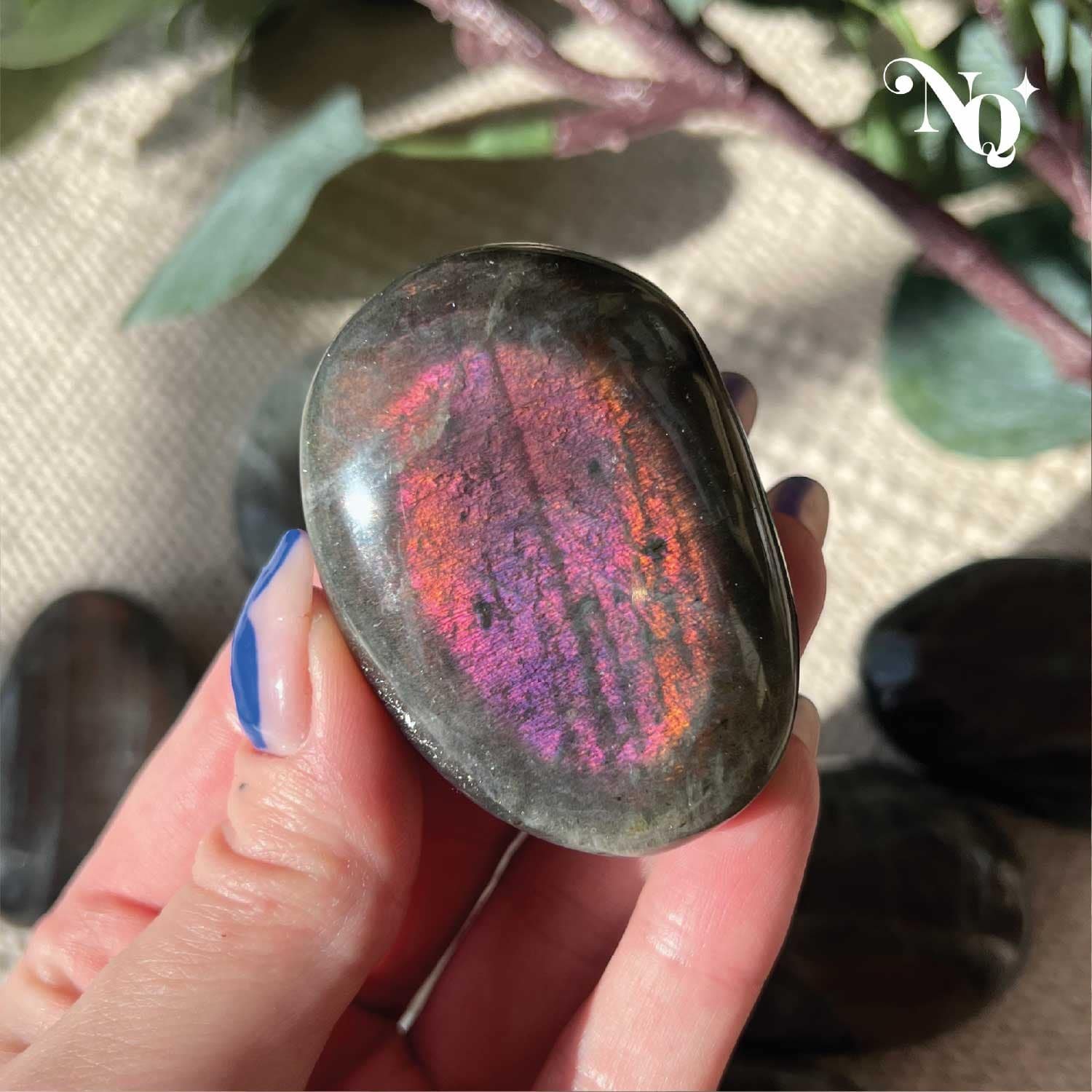 Labradorite palm stone, labradorite palmstone, sunset labradorite, labradorite uk, labradorite polished