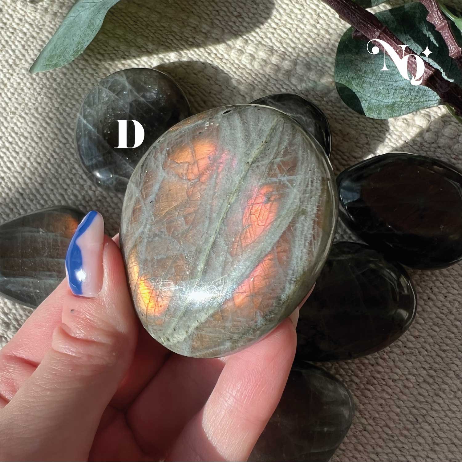 Labradorite palm stone, labradorite palmstone, sunset labradorite, labradorite uk, labradorite polished