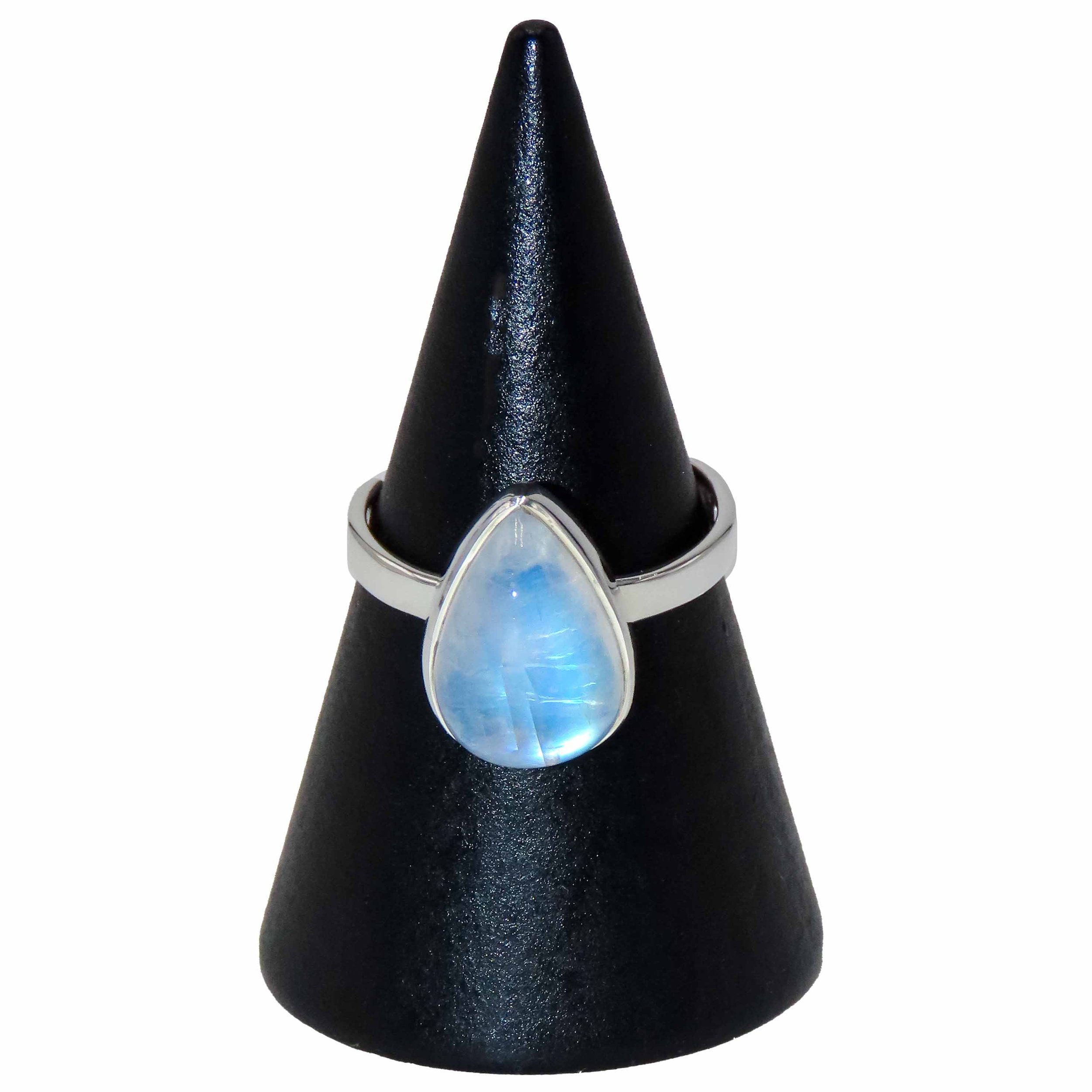 Rainbow Moonstone 925 Sterling Silver Adjustable Ring