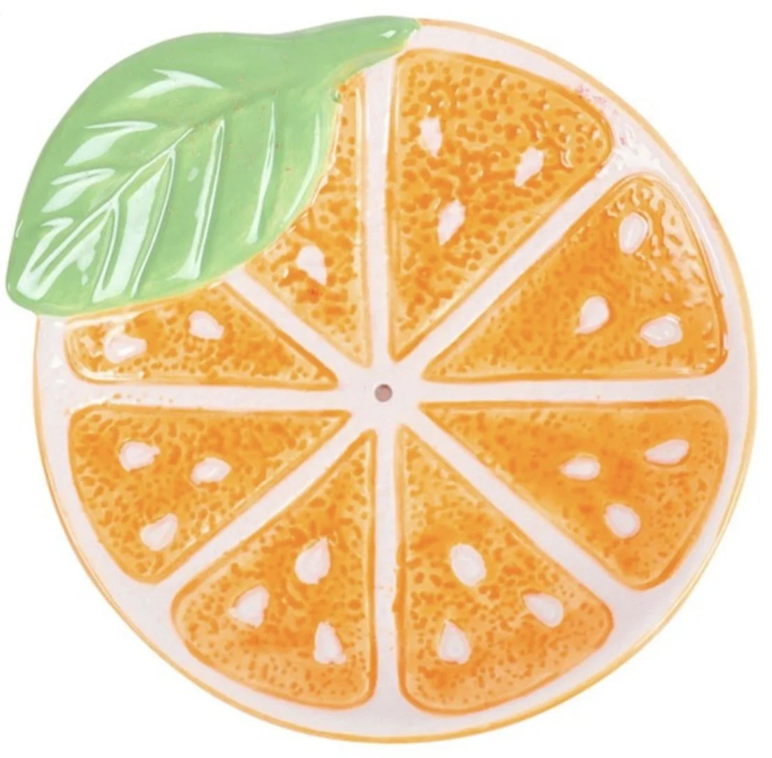 Orange Incense Burner Dish