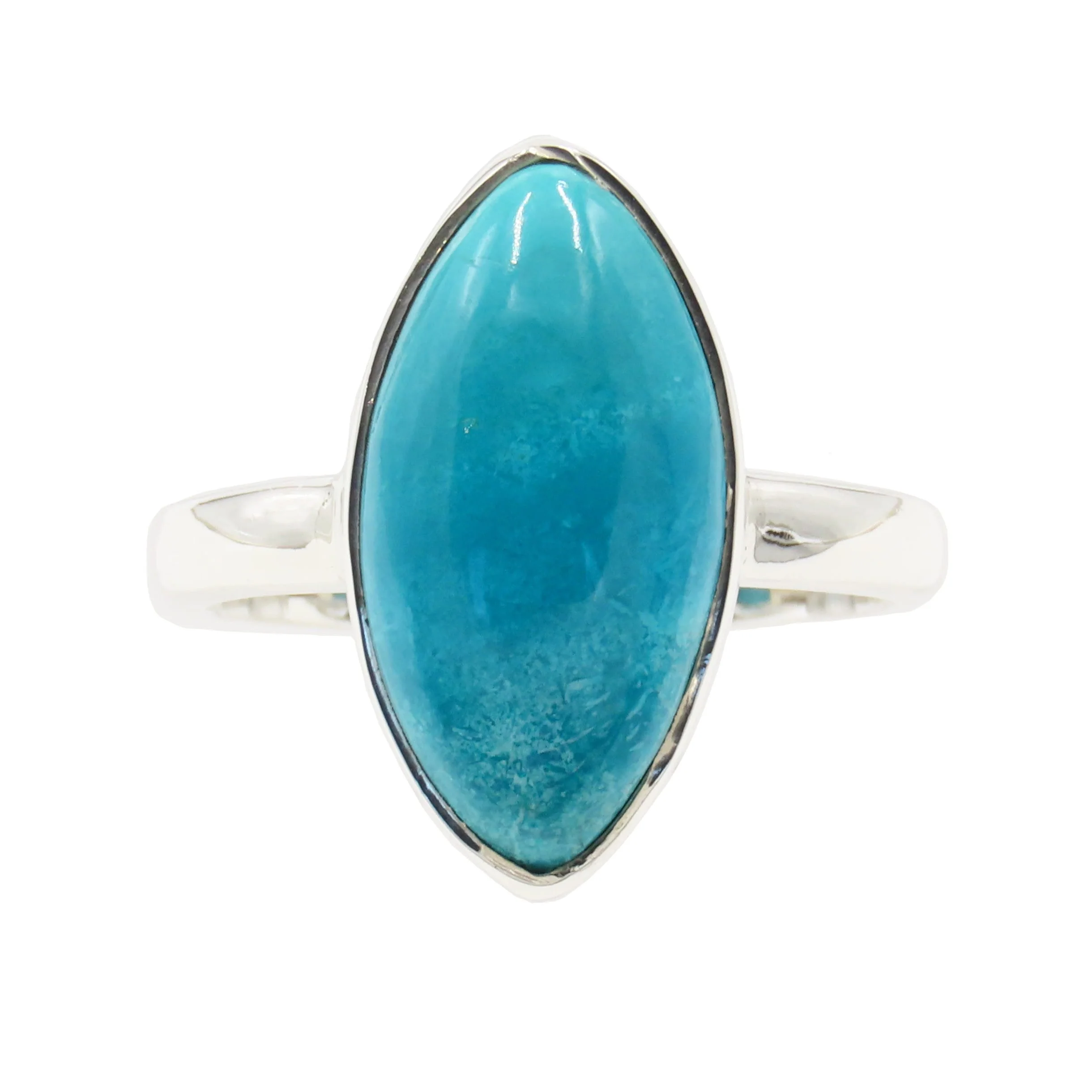 Chrysocolla 925 Silver Ring Size Q