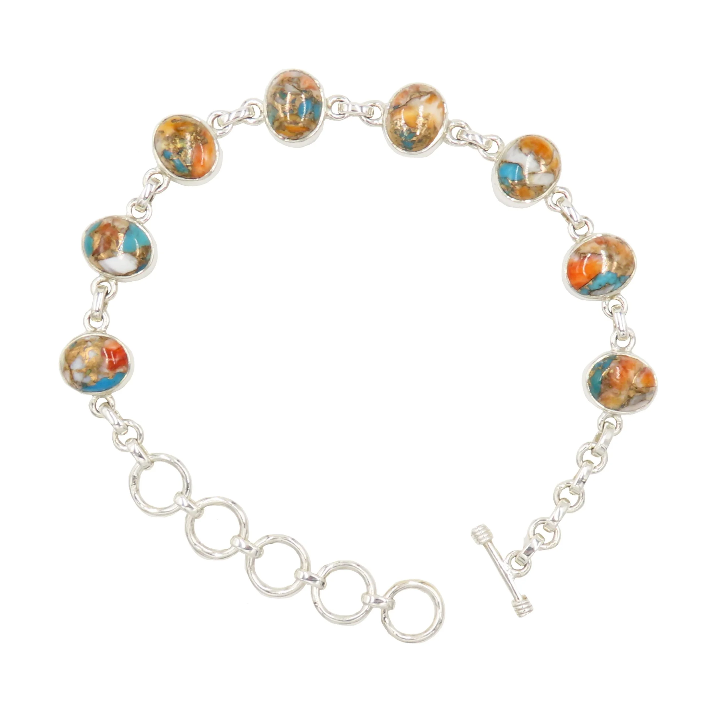 Mohave Oyster Turquoise 925 Silver Bracelet