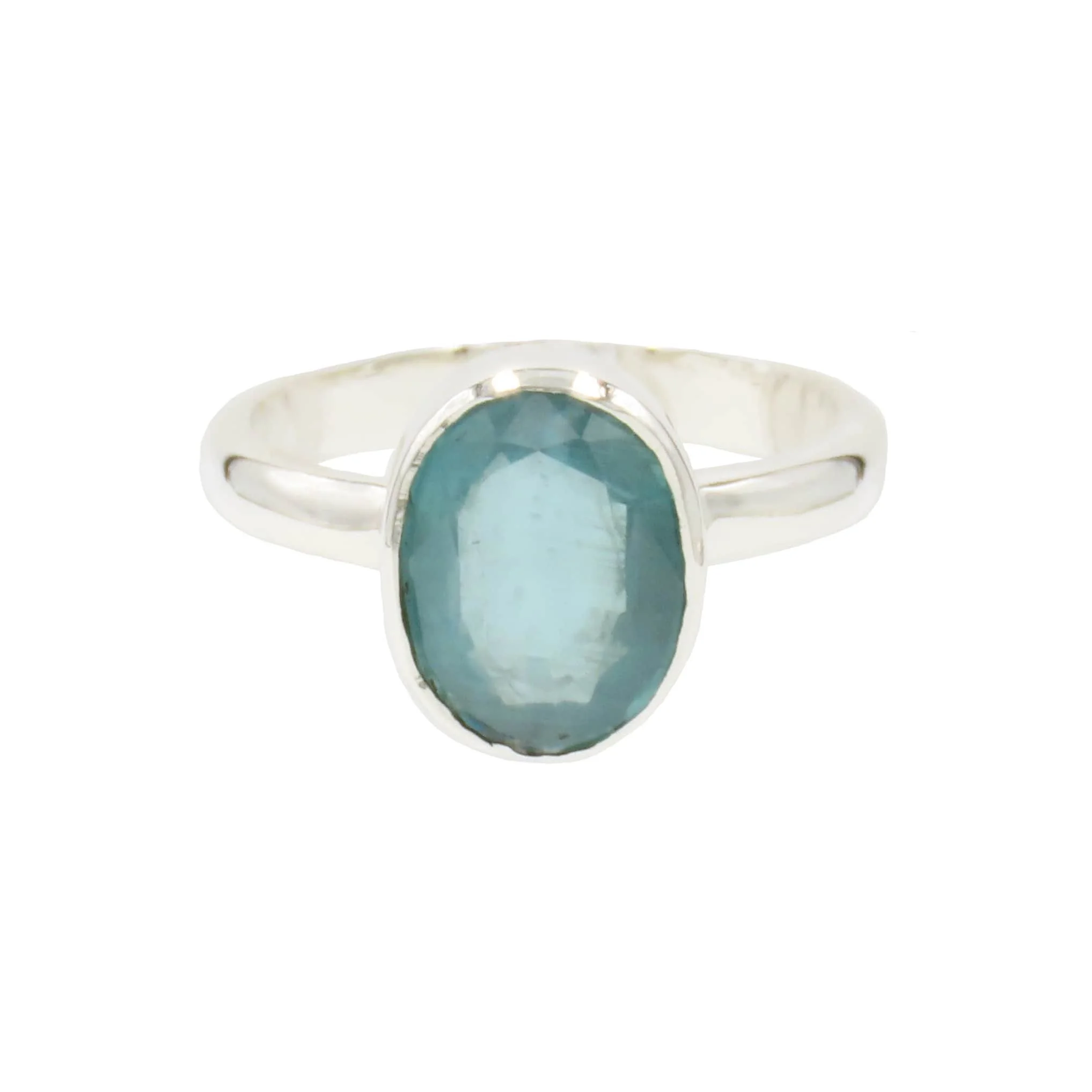 Green Kyanite Crystal Ring, Green Kyanite Jewellery, Sterling Silver Crystal Rings