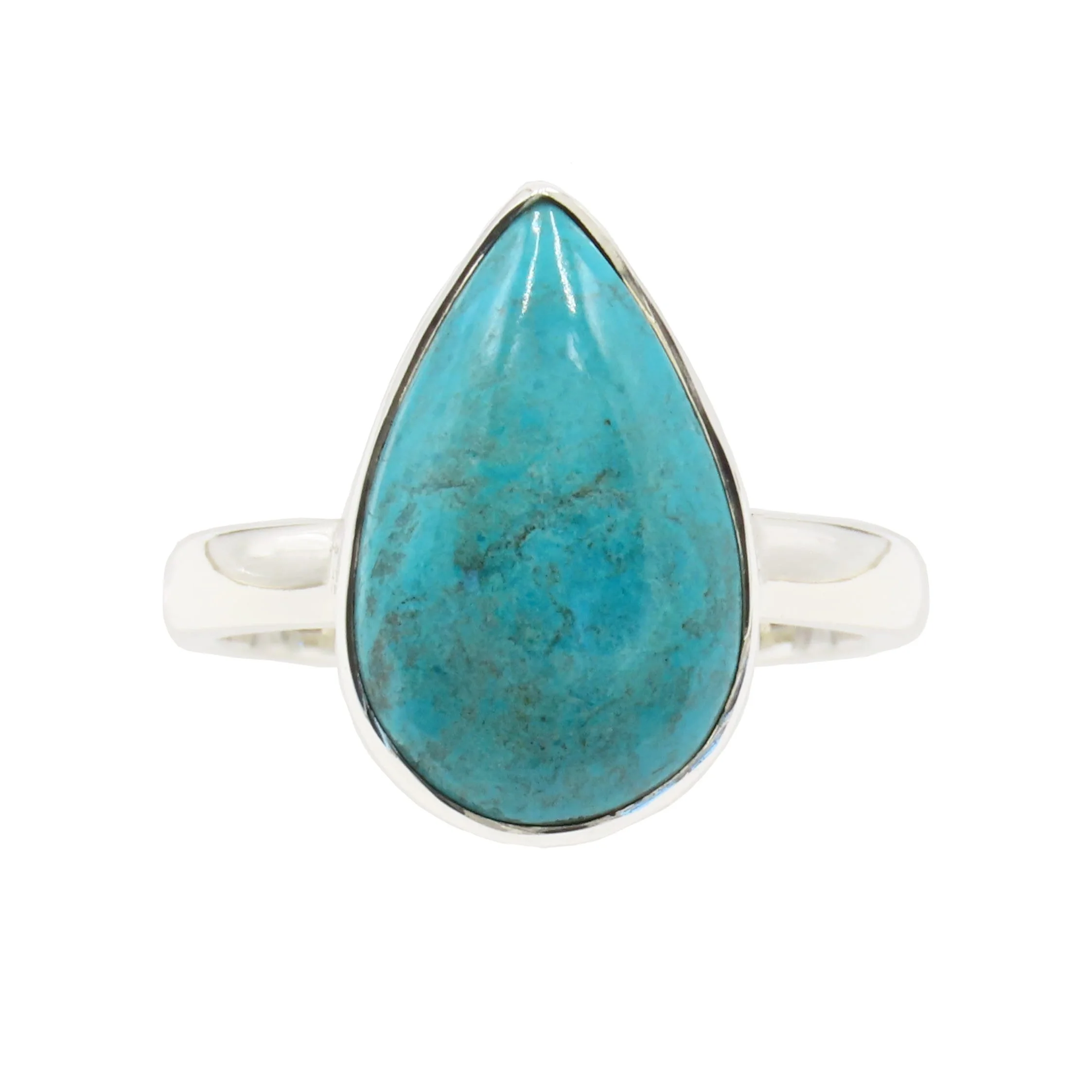 Chrysocolla 925 Silver Ring Size M