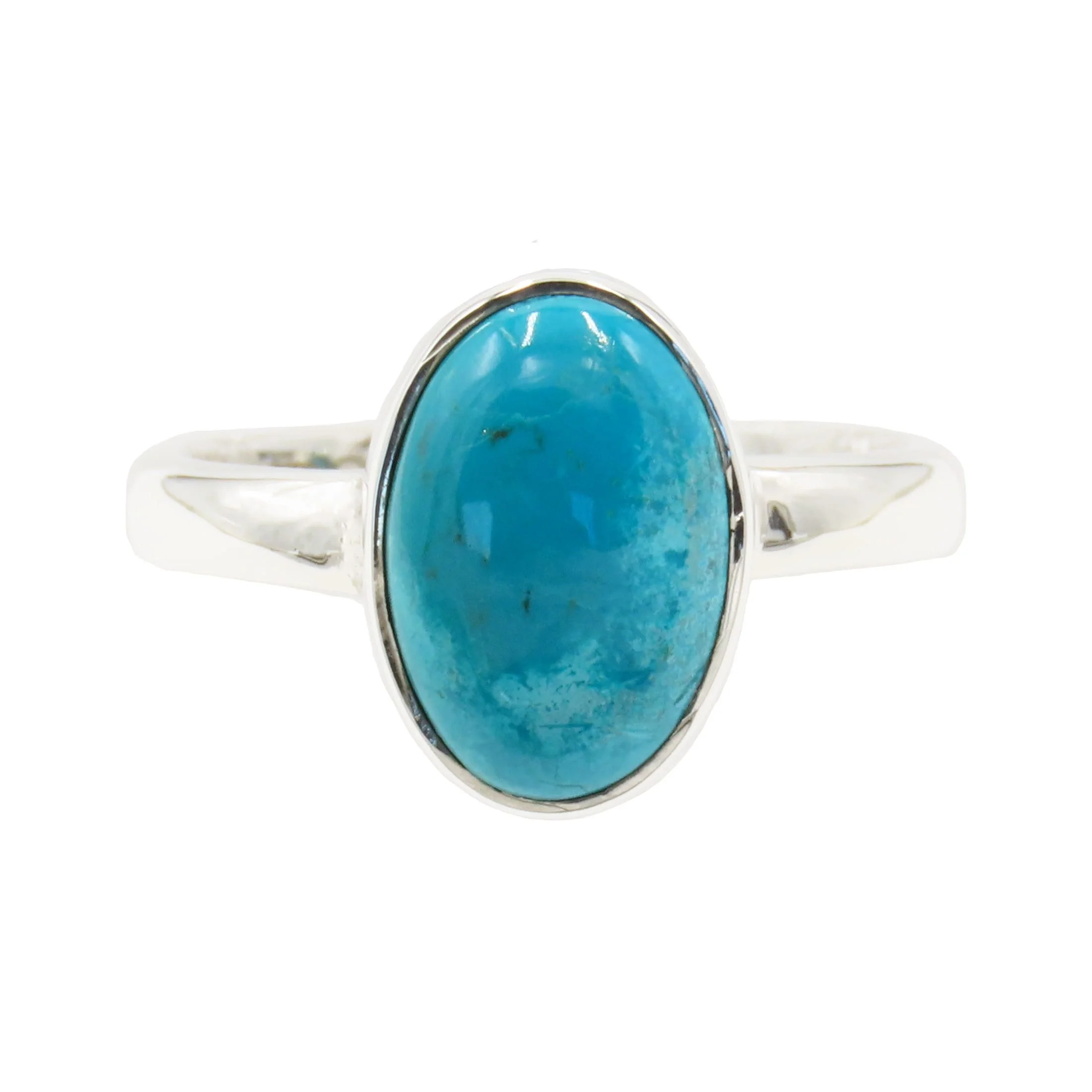 Chrysocolla 925 Silver Ring Size O