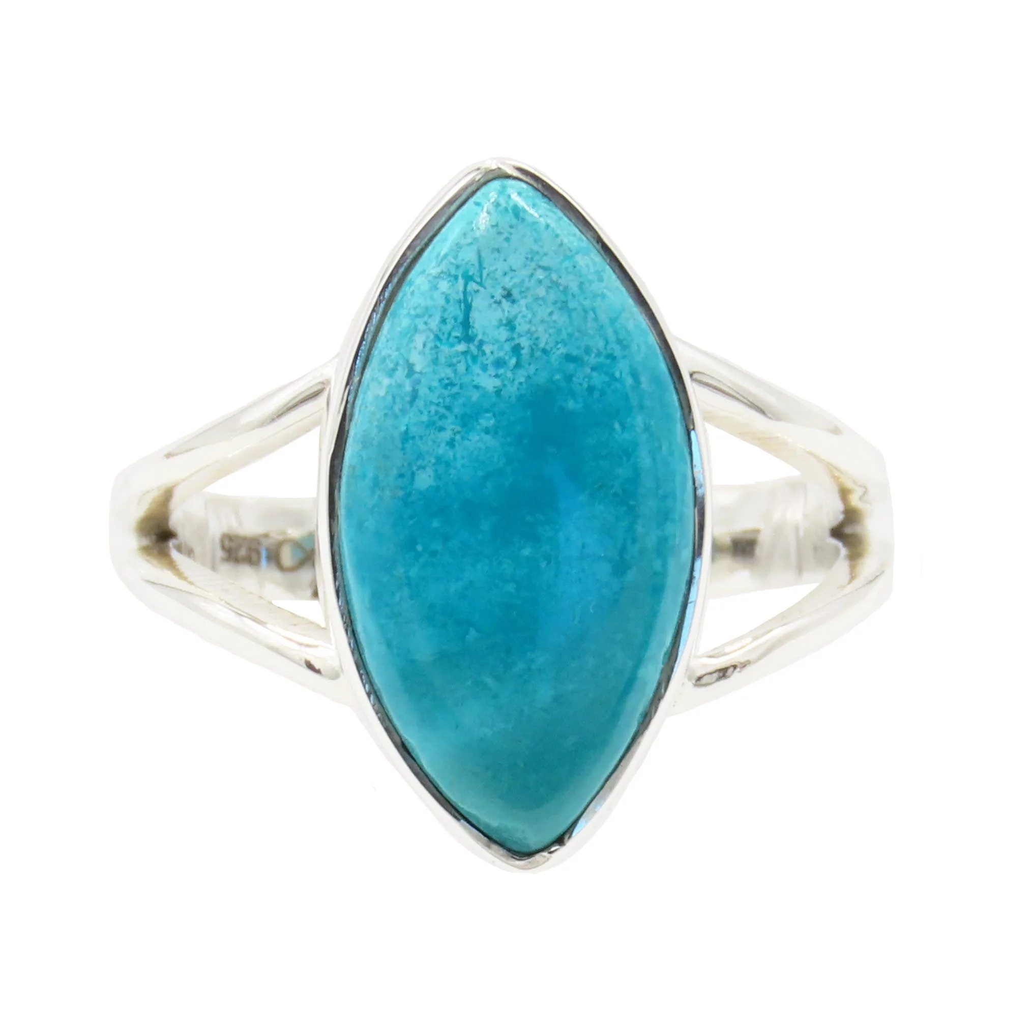 Chrysocolla 925 Silver Ring Size M1/2