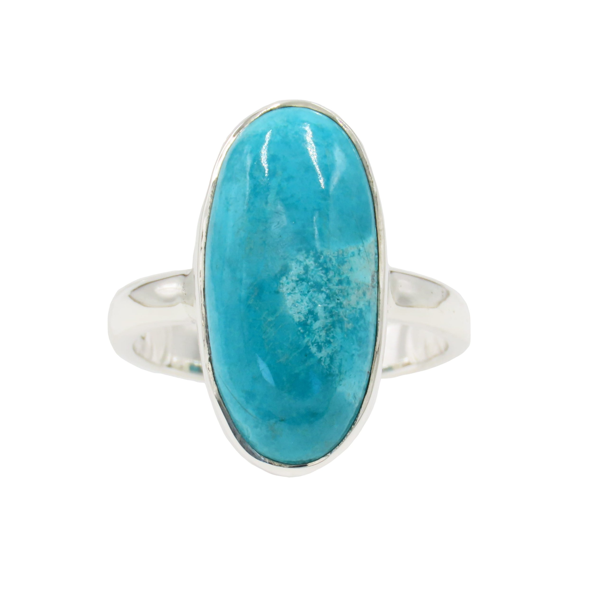 Chrysocolla 925 Silver Ring Size N