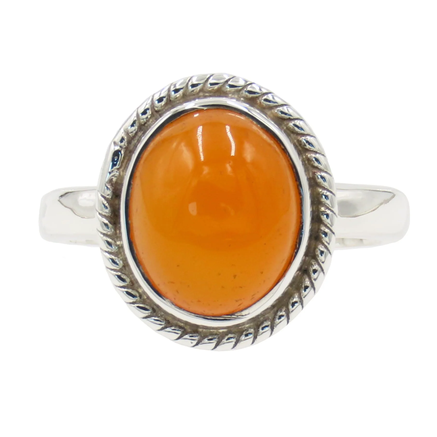 Carnelian 925 Silver Ring Size L