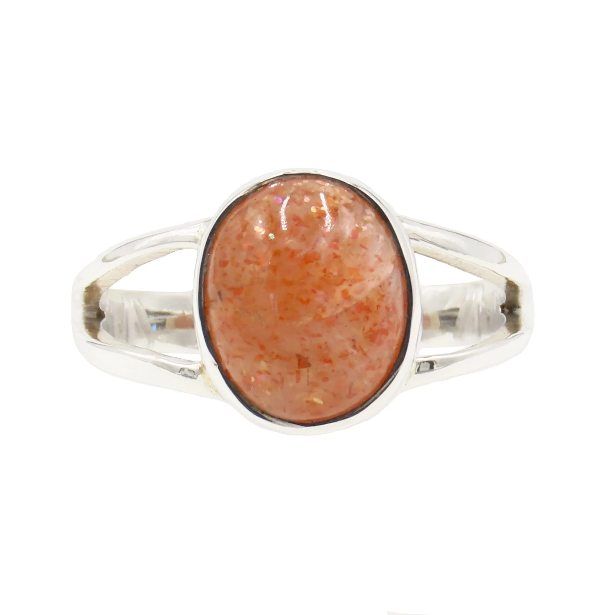 Sunstone 925 Sterling Silver Ring Size P