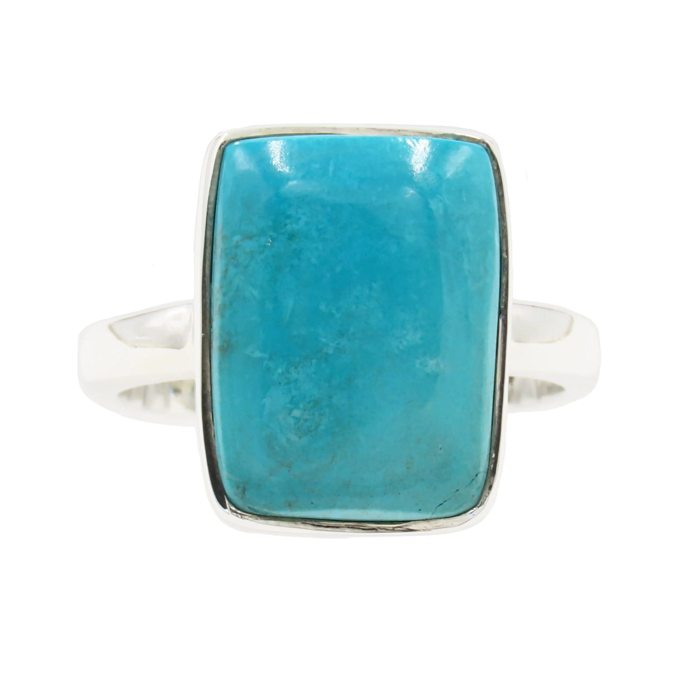 Chrysocolla 925 Silver Ring Size O