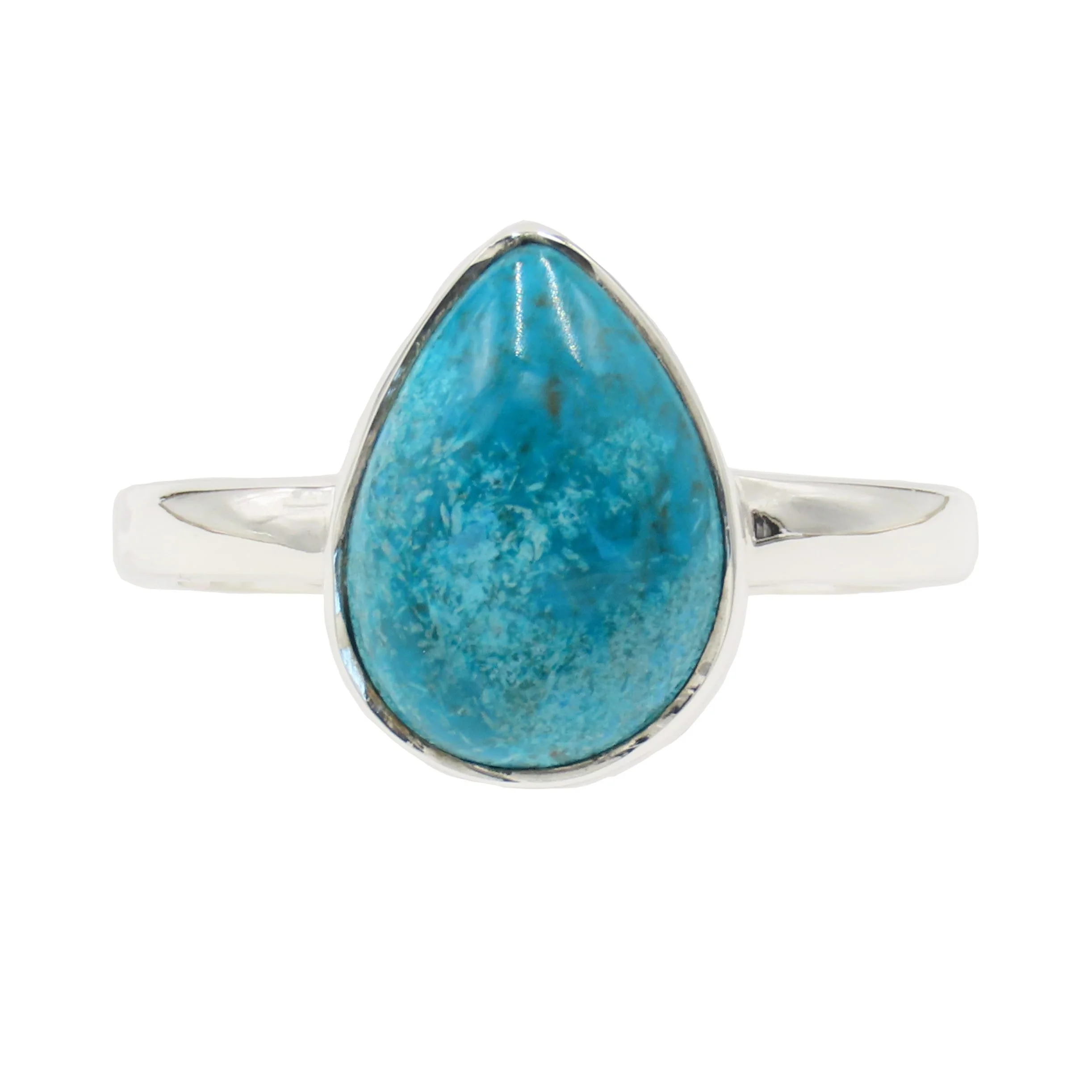 Chrysocolla 925 Silver Ring Size V
