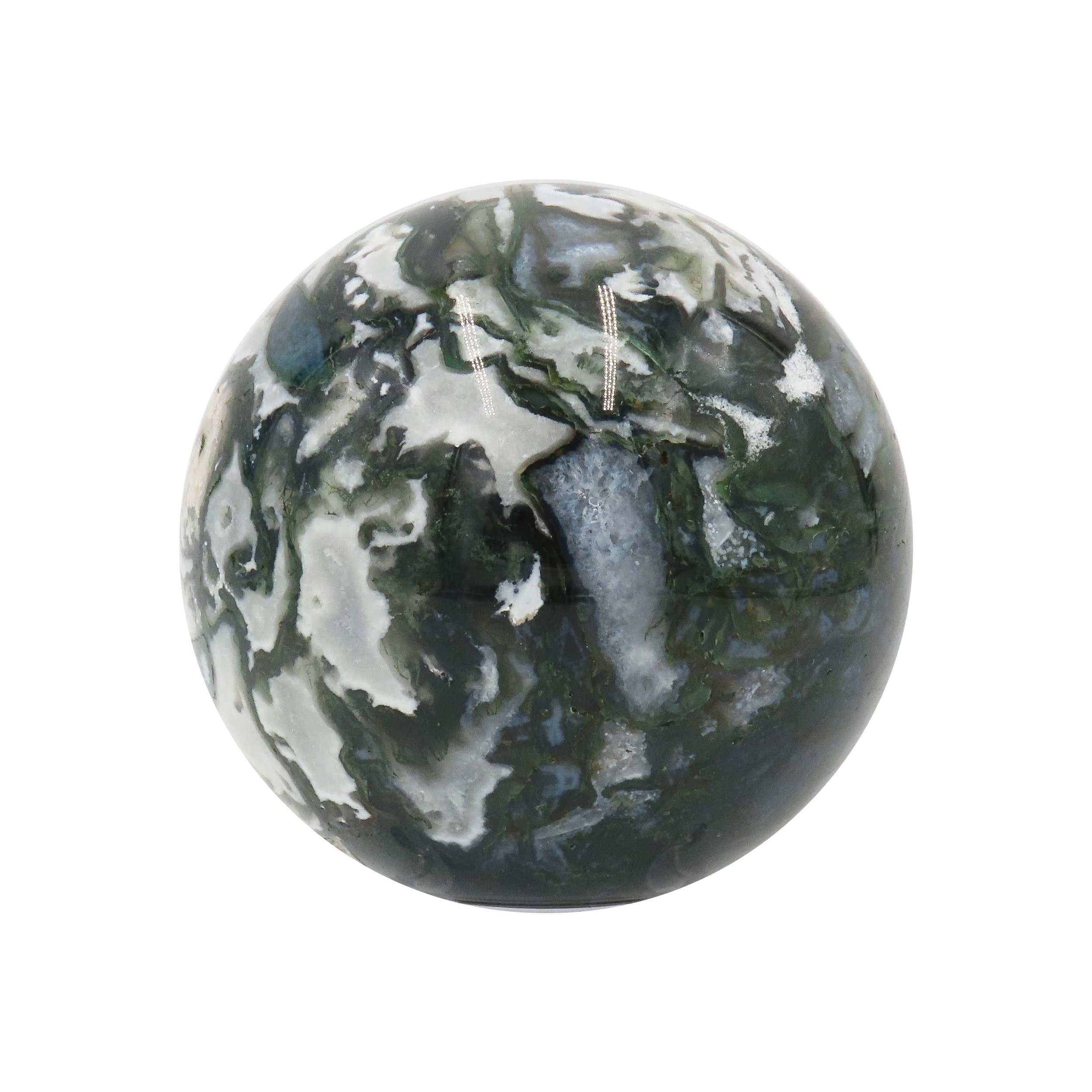 Moss Agate Sphere Crystal Natural Gemstone Sphere