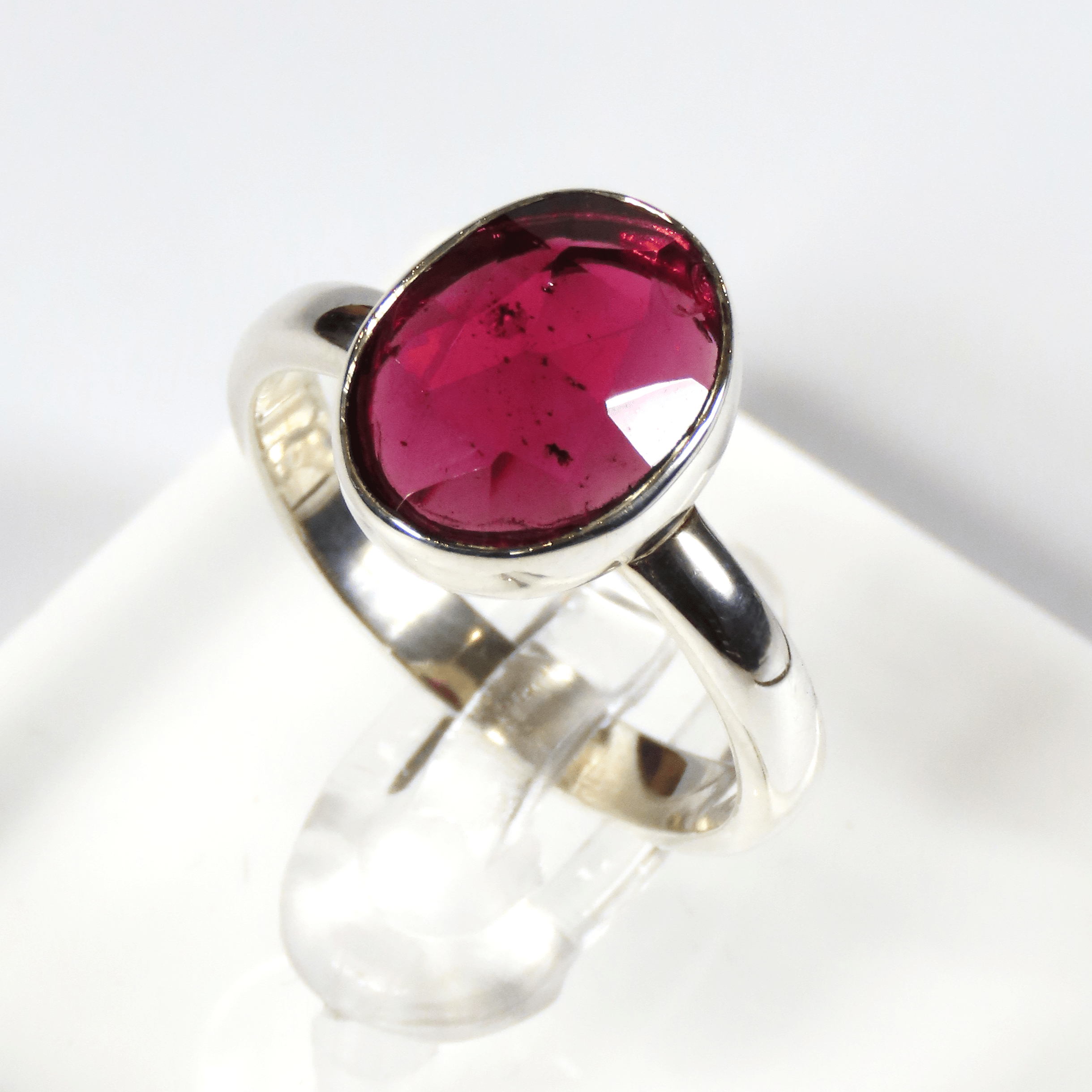 Garnet Ring, Garnet Silver Ring, 925 Sterling silver crystal rings, gemstone rings, crystal jewellery