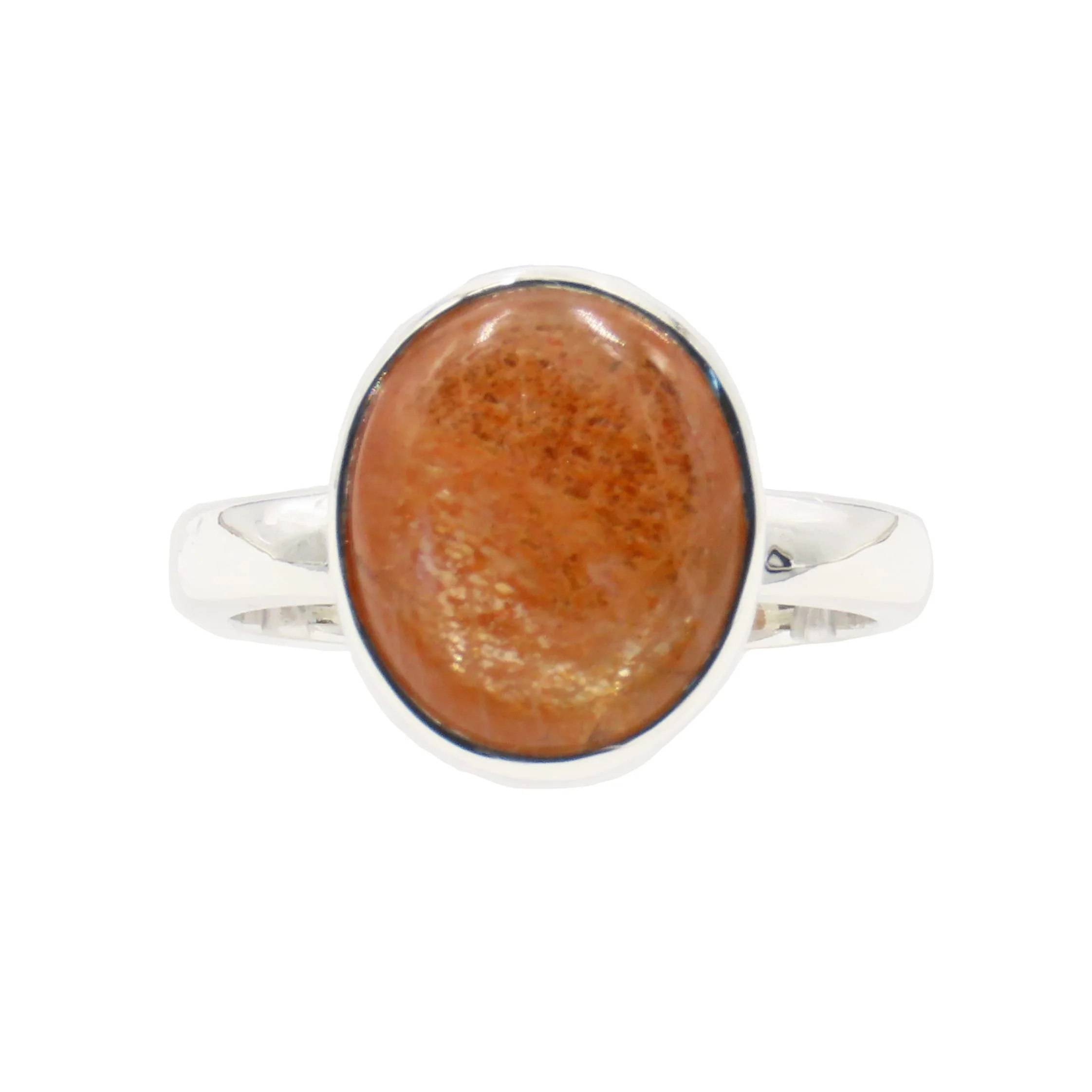 Sunstone 925 Sterling Silver Ring Size L