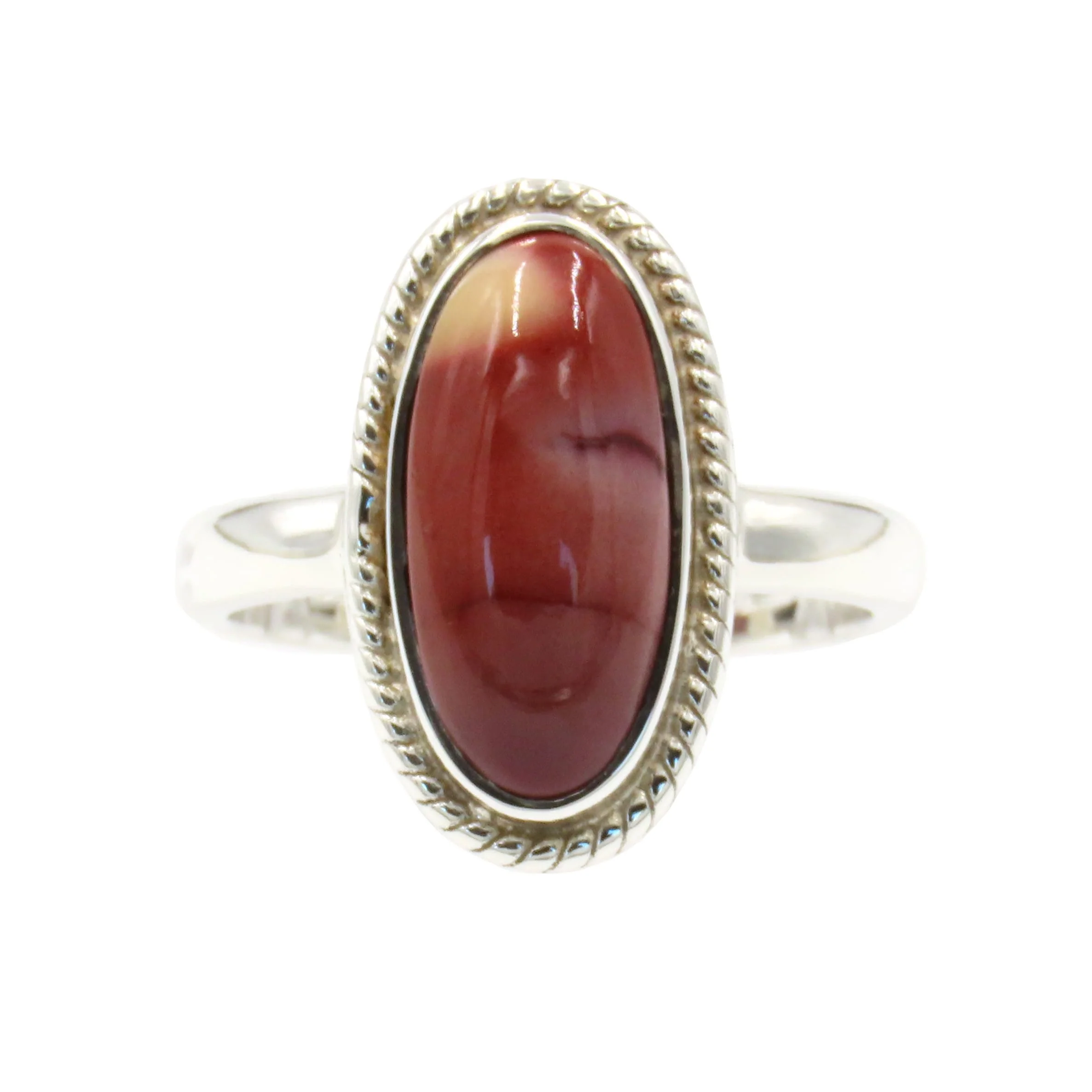 Mookaite Jasper 925 Silver Ring Size O
