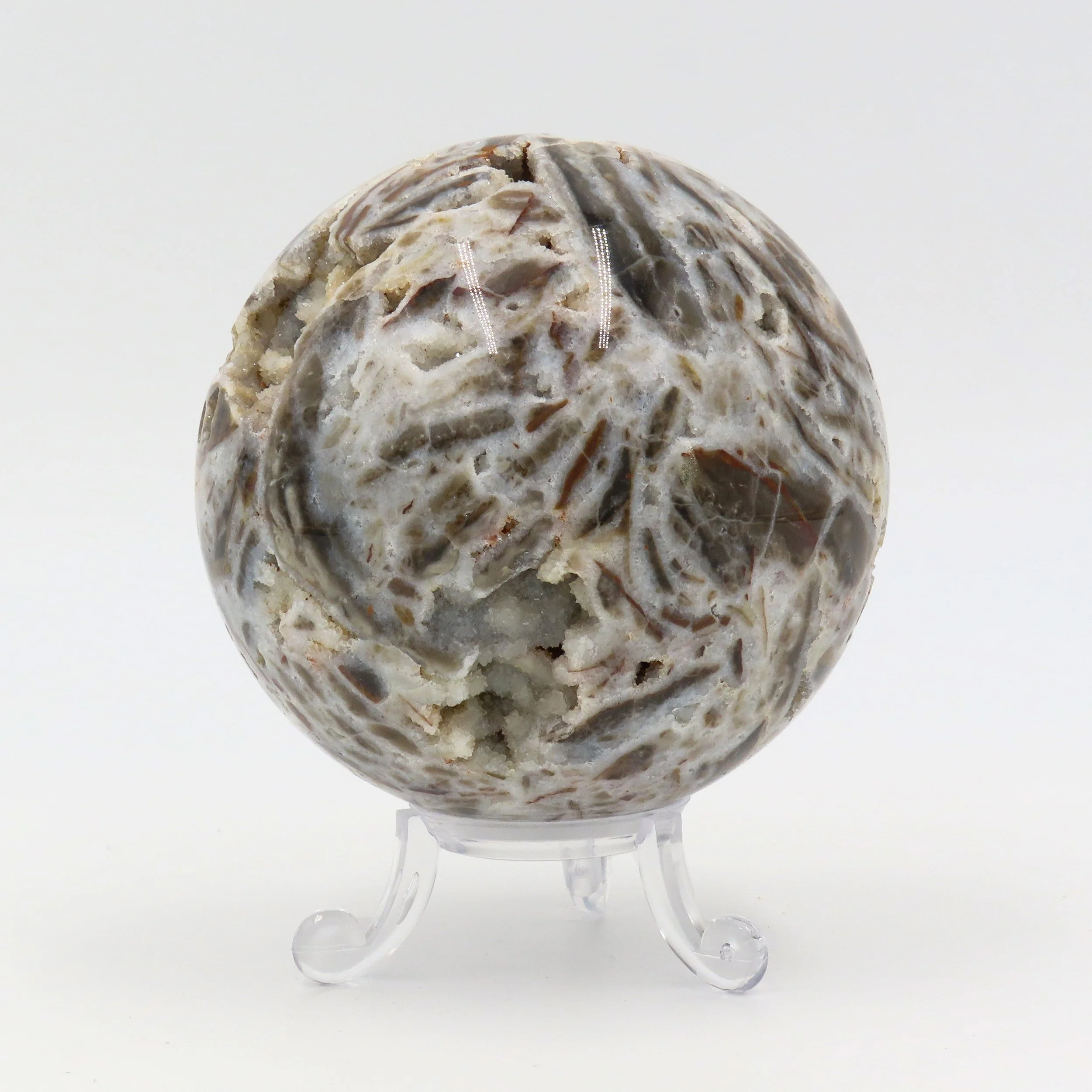 Crystal natural stone large Orb