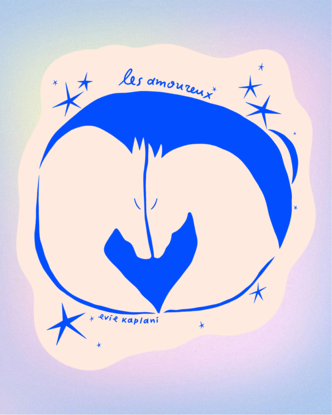 "Les amoureux"- Blue version- Vinyl sticker