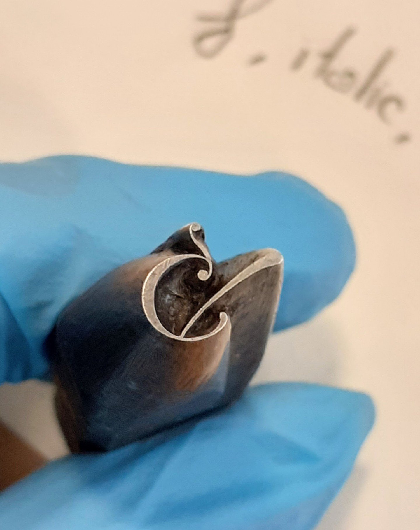 1. I think the is the most elegant ampersand that I've ever seen (well, it's a mirror image as it's a type punch).
I took part in a day of 'Capturing Craft' as part of the Small Performances AHRC funded project, which investigates the typographic pun