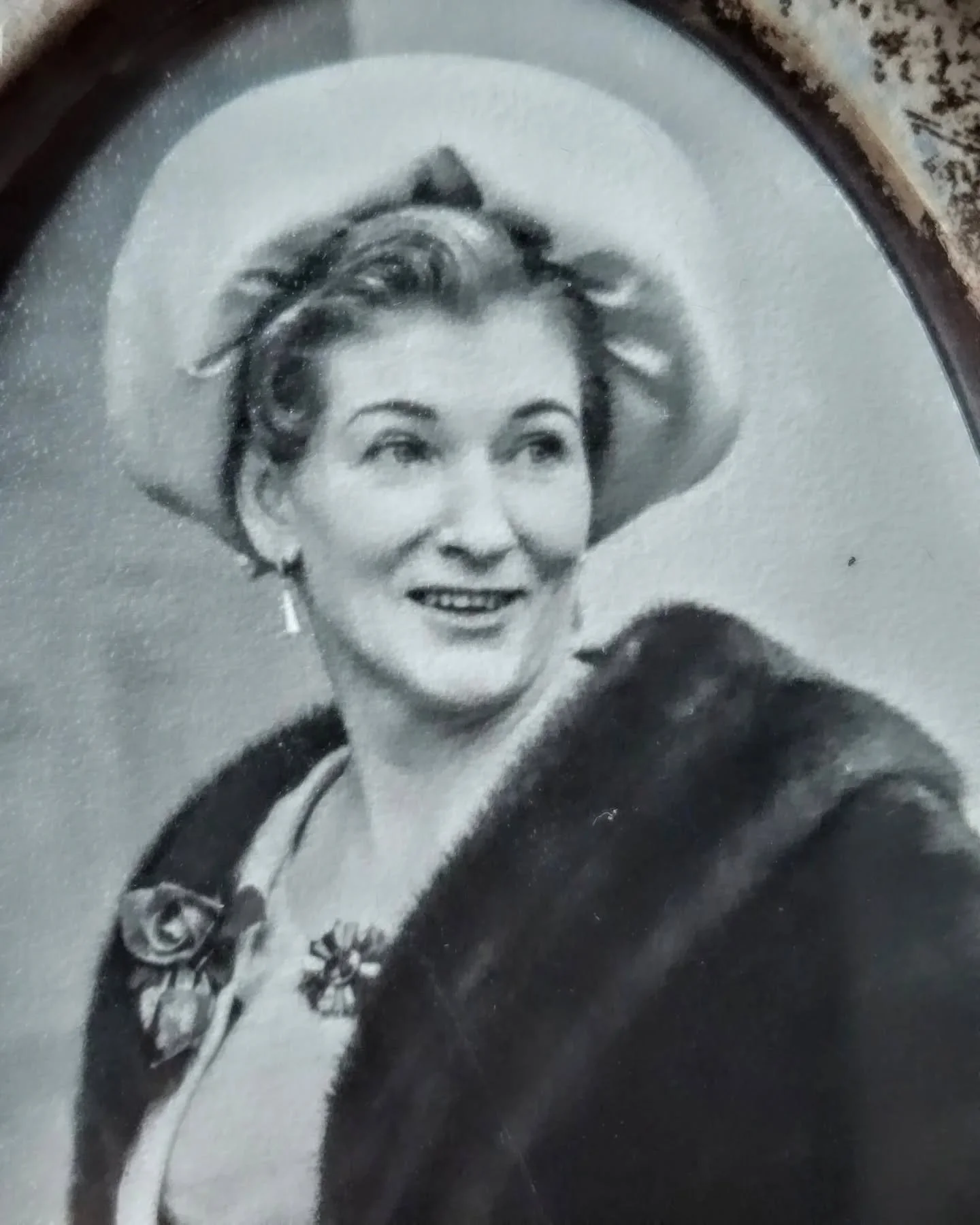 Well this was an unexpected surprise! And what timing!
I've just been visiting my Dad, and going through his photos (and other things) with him, so I've seen lots of family photos that I didn't know. This photo of his mother was in a random bowl in a