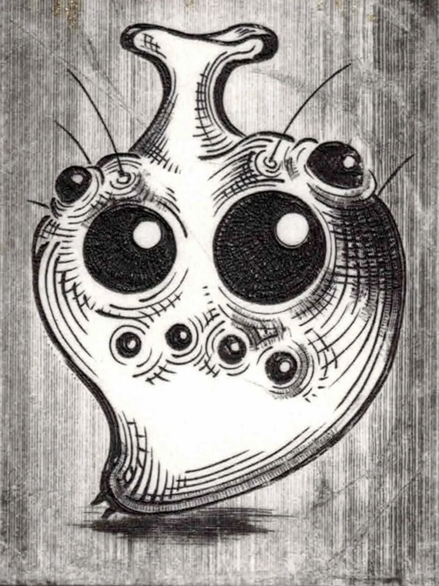 SpiderHeart emerged from a take on the classic Emblemata 'heart-with-an-eye-on-it' [2: 2019] and took on its own iconography in my post-Lily work with some force.
The first form was as a wax carving [3:2019], which has been cast [4,5], but remains un