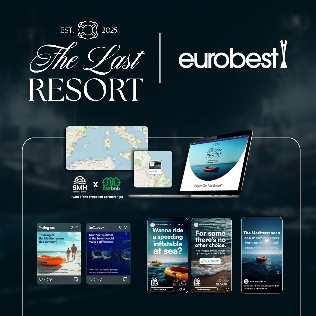 EUROBEST YOUNG CREATIVES 2024 | THE LAST RESORT 

Presenting &ldquo;The Last Resort&rdquo; - our entry for Eurobest Young Creatives 2024. The project was created for raising awareness for Migrant Rescue Mission NGO Salvamento Mar&iacute;timo Humanita