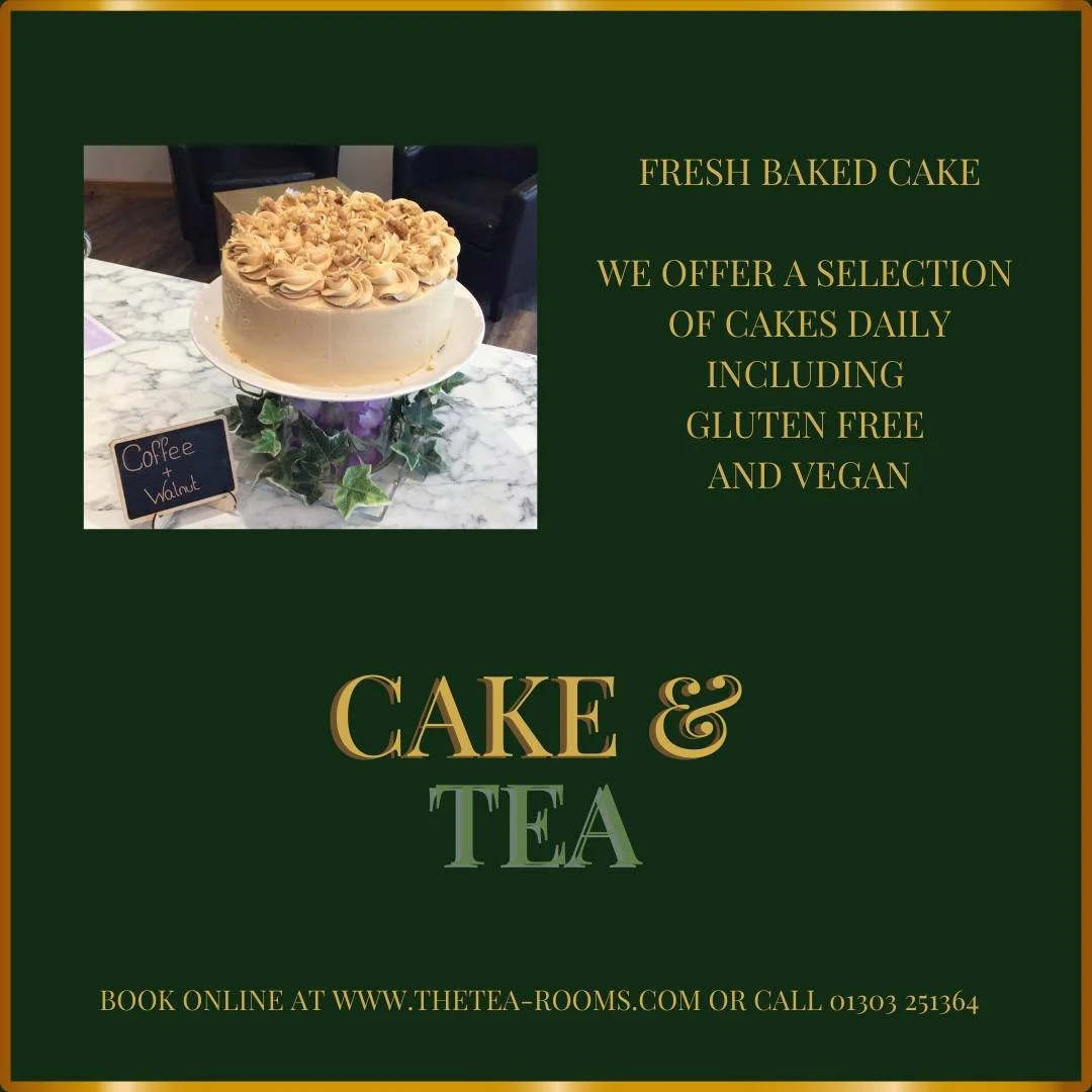 Fresh baked cake.
Proper tea.
No rush, no pressure &mdash; just something nice. ☕🍰

We offer a daily selection of cakes, including gluten-free and vegan options, so there&rsquo;s always something for everyone.

Pop in, take a seat, and let us do the