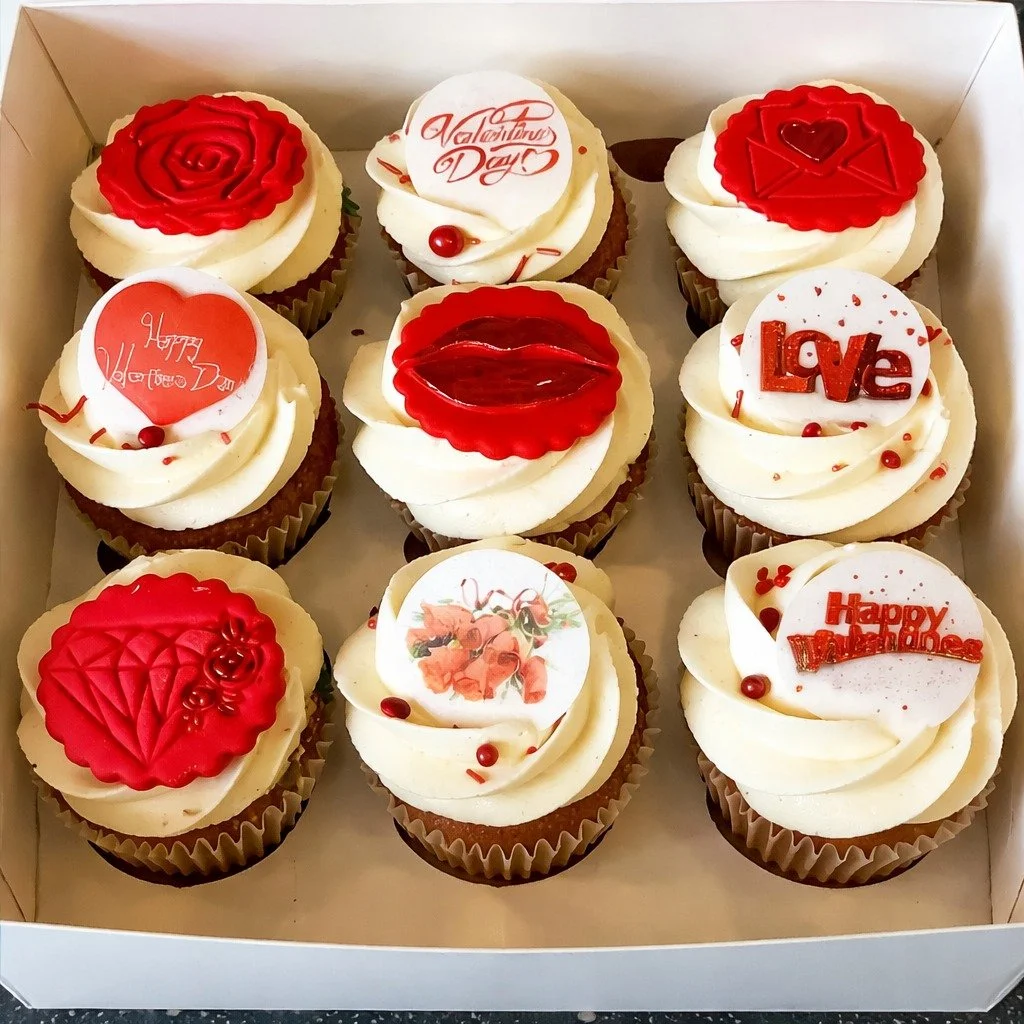 💖 Valentine&rsquo;s Day Cupcake Boxes 💖

Looking for the perfect Valentine&rsquo;s treat? Our handcrafted cupcake boxes are freshly baked, beautifully finished, and made to impress.

🧁 Box of 12 &ndash; &pound;42
🧁 Box of 6 &ndash; &pound;21

⏰ P