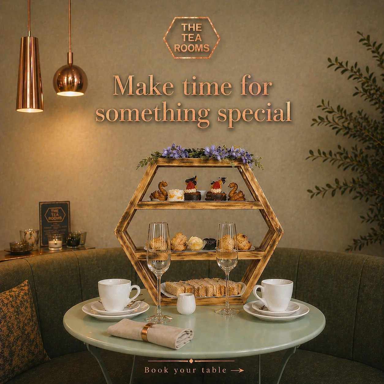 Make time for something special 

Slow down, catch up with friends or family, and enjoy an afternoon tea that&rsquo;s made to be savoured.

Freshly prepared sandwiches, warm scones, and sweet treats, all served on our signature stands in the heart of