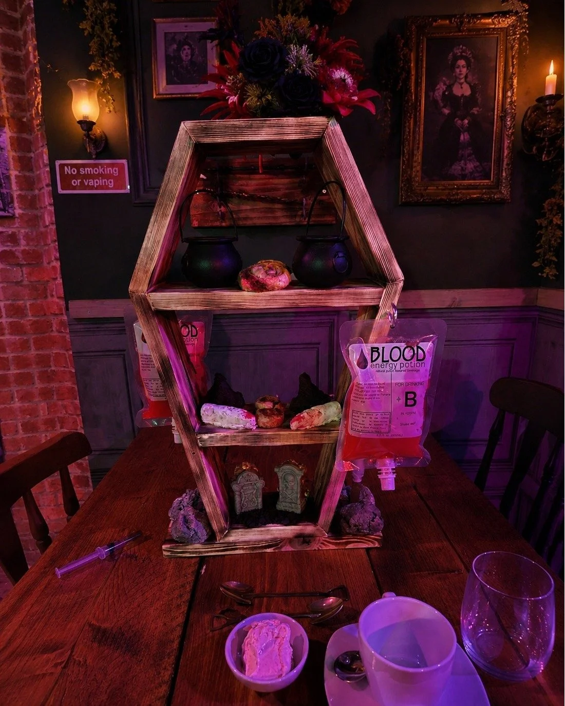 🖤 Step into the darker side of afternoon tea... 🖤

Join us for our Gothic Afternoon Tea on Sunday 28th June at 12pm and enjoy a delightfully wicked afternoon filled with themed treats, sweet surprises and our famous Blood Potion upgrade.

Served in