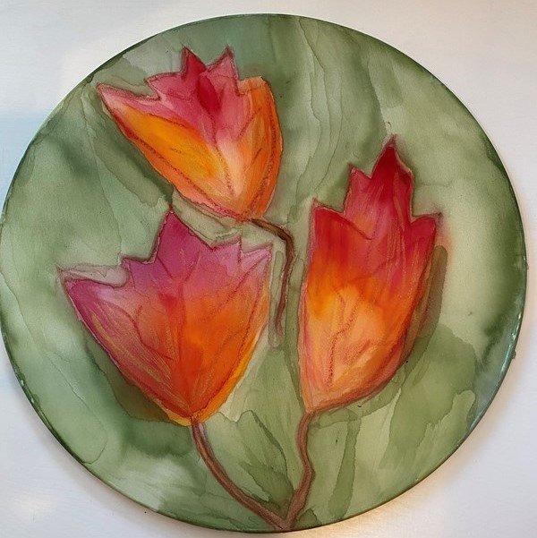 Leaves of Fall, 2022
Eileen Thawley
Watercolor on silk
10in diameter
NFS