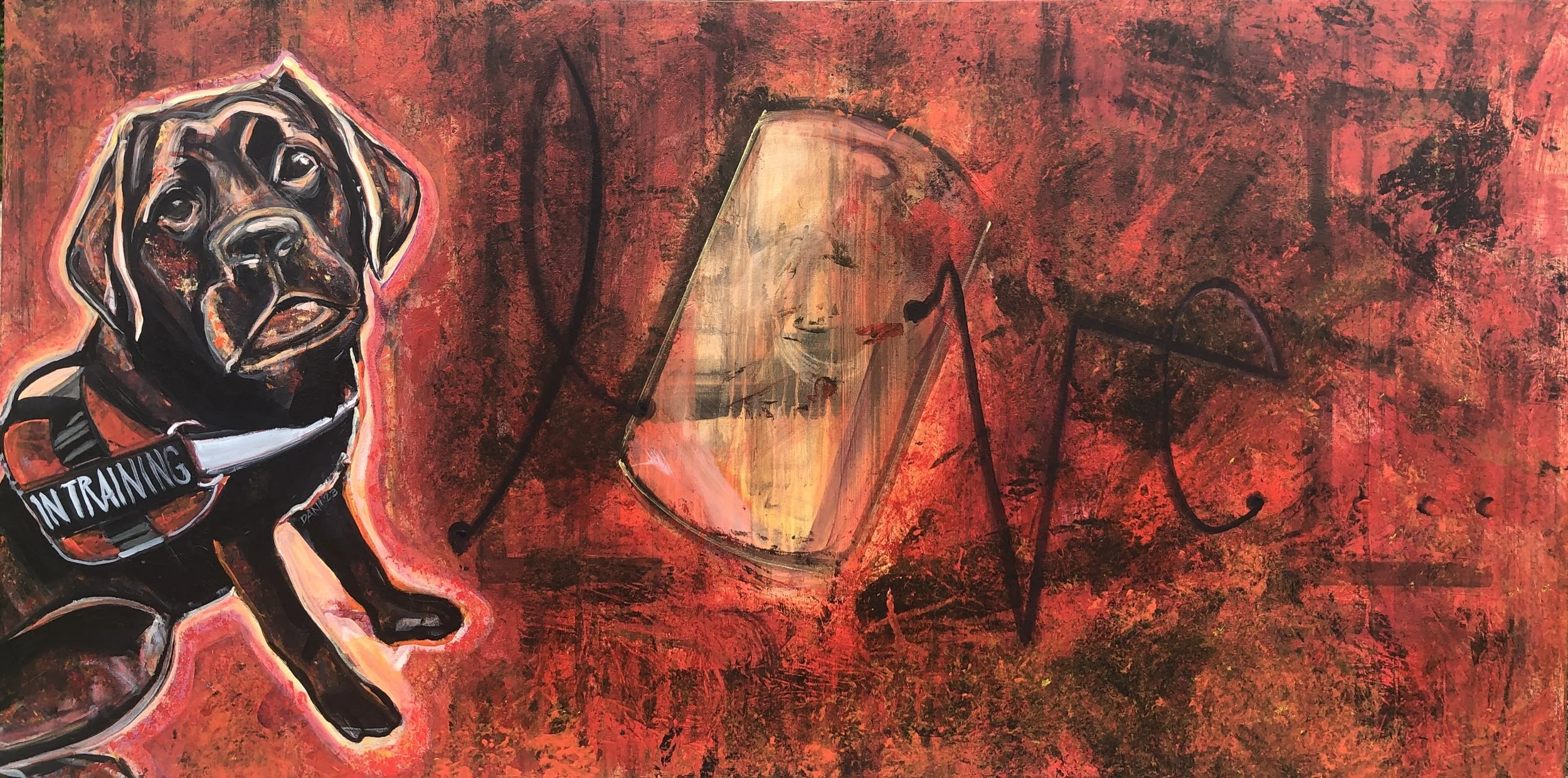  Love, 2023  
Acrylic on Canvas 
 50 in x 25 in  
$1500 