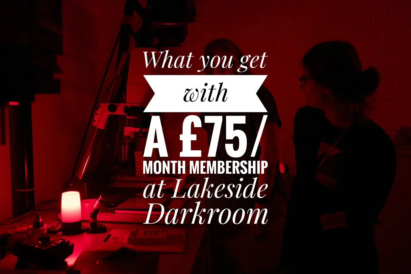 💡 What can &pound;75 a month really get you?
At Lakeside Darkroom, it&rsquo;s a lot more than darkroom time.

For &pound;75/month you get:
🖤 Unlimited darkroom access &ndash; print, process, experiment at your own pace.
📸 Use of studio + equipment