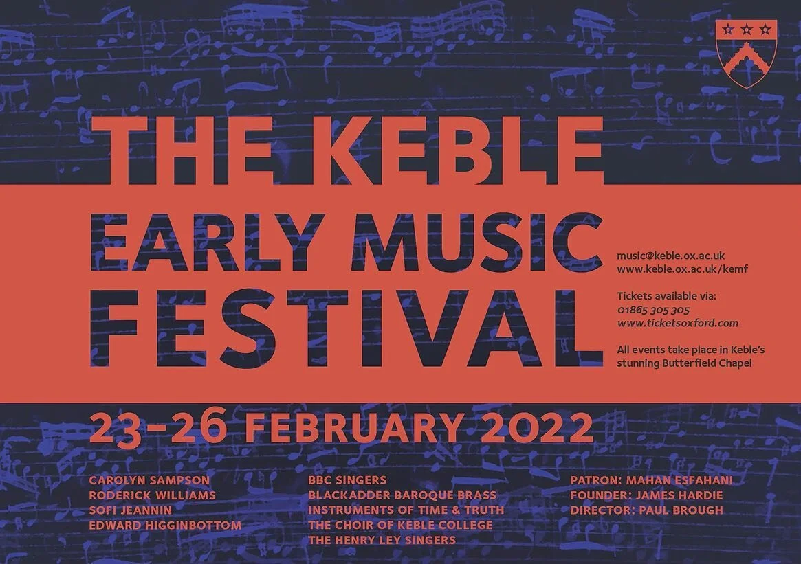 Our next performance is in Keble College, Oxford on Feb 23rd where we&rsquo;ll be performing as part of their Early Music Festival. 🎺🎺