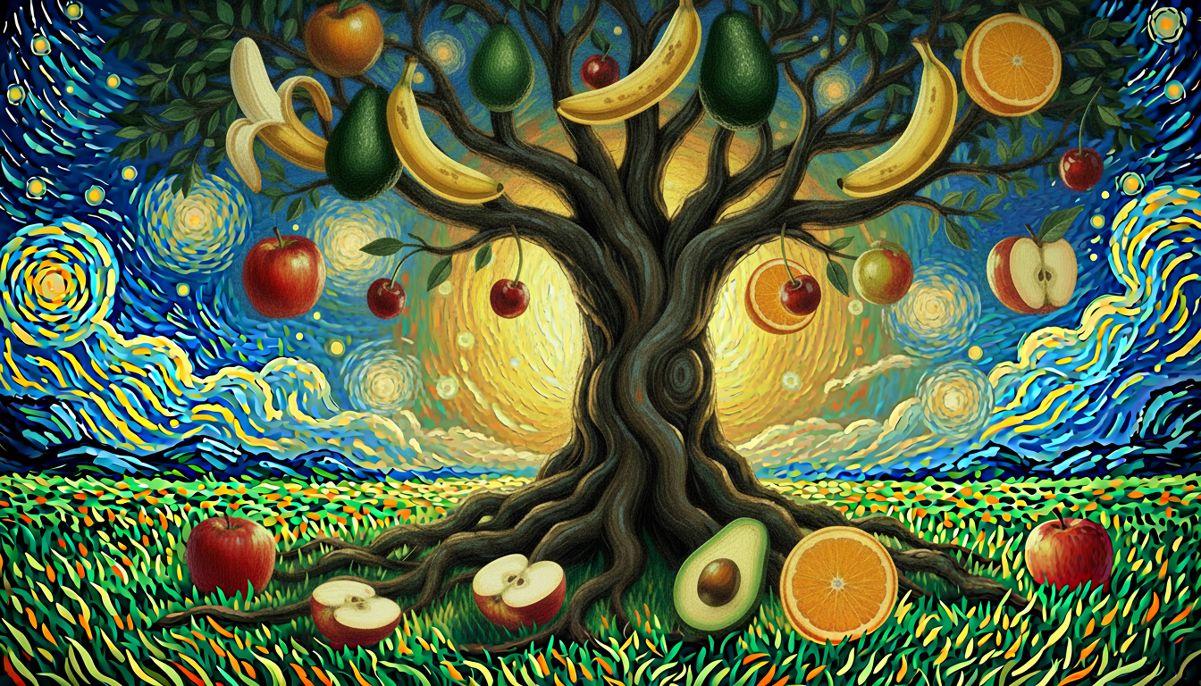 Fruit Cocktail Tree illustration