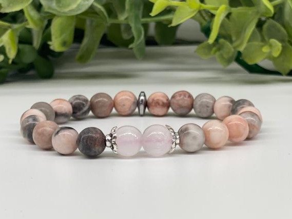 Pink Zebra Jasper with Selenite.jpeg