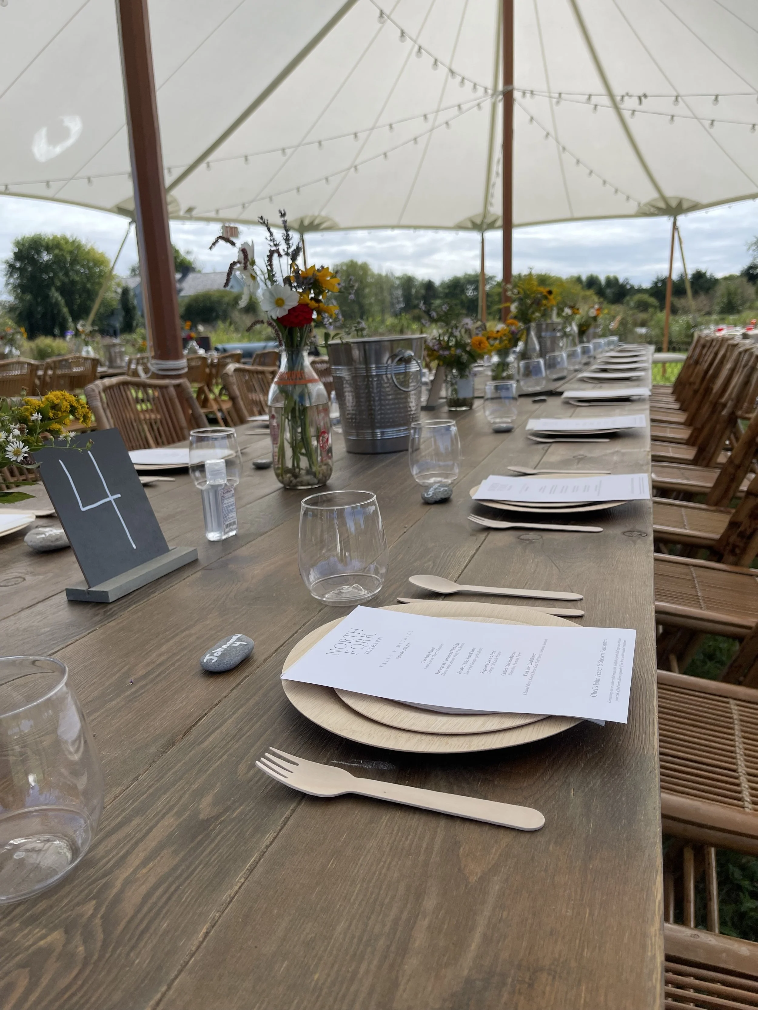 long island wedding table set up