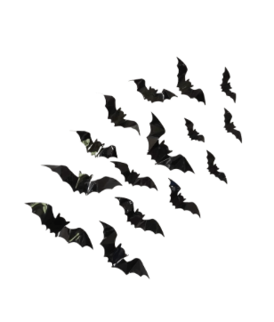 Spooky wall flying bats decor
