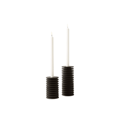 Black modern candlestick set