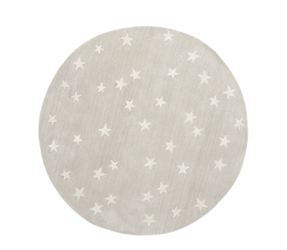Kid's star rug beige and white