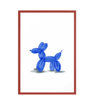 Blue balloon dog art