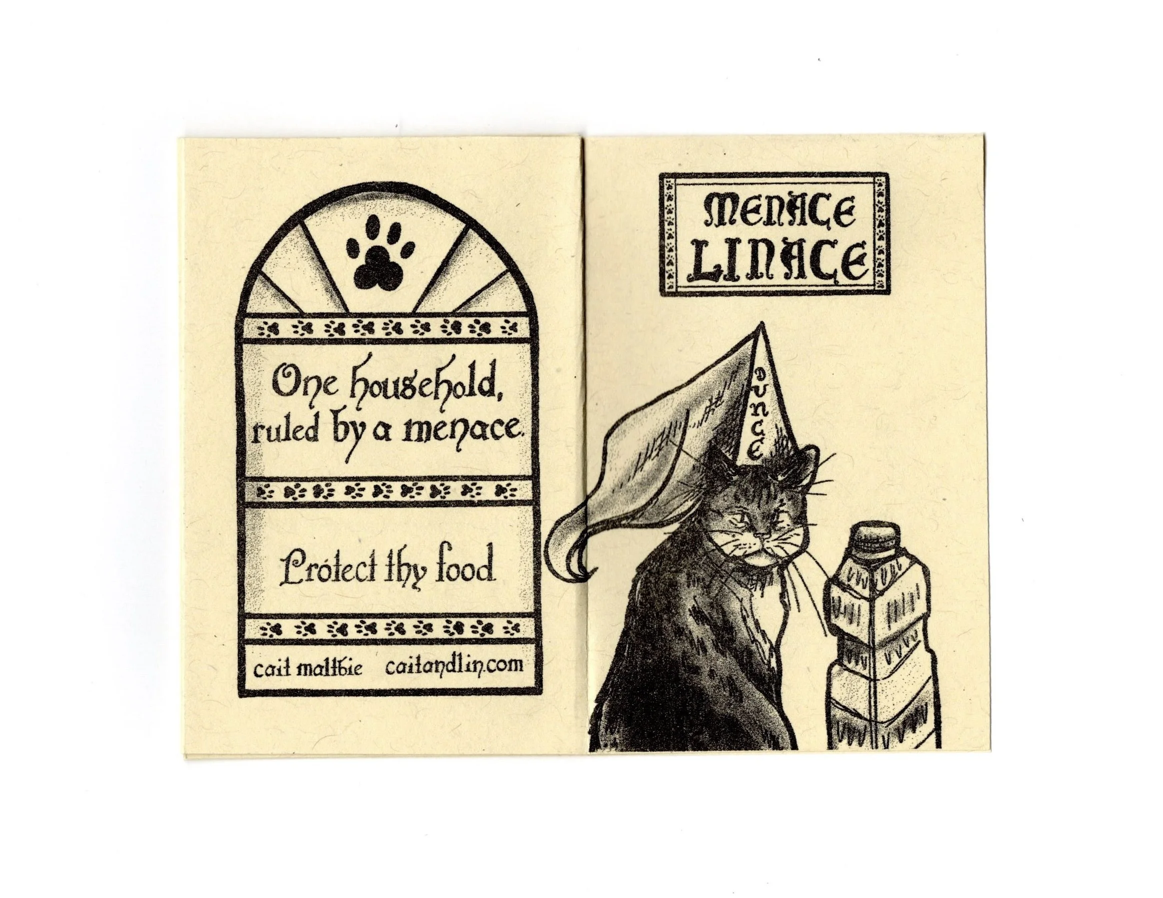 Menace Linace-one color risograph zine