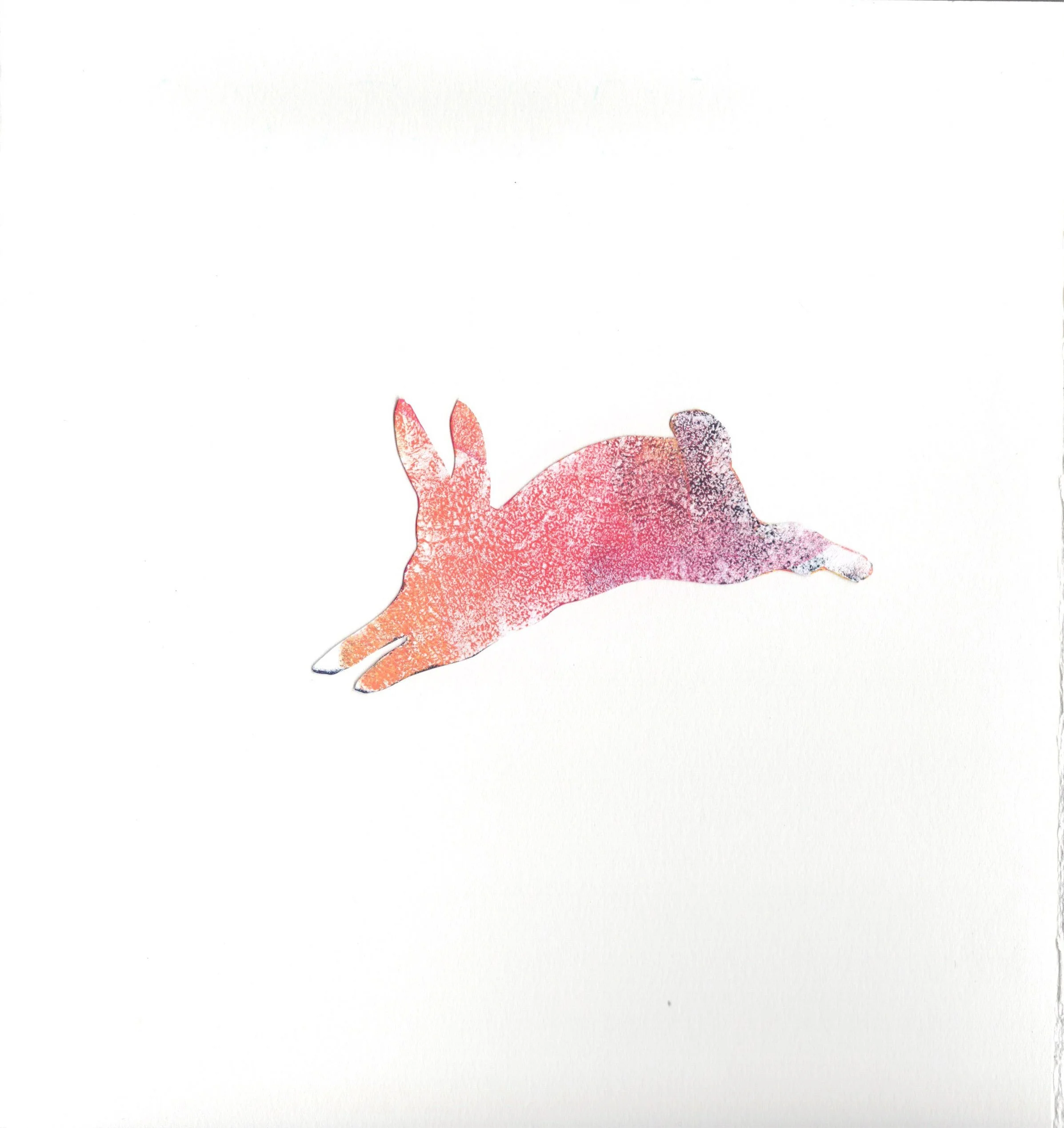 Lucky- a monotype and collage accordion book made at Penland School of Craft and adapted into zine format.