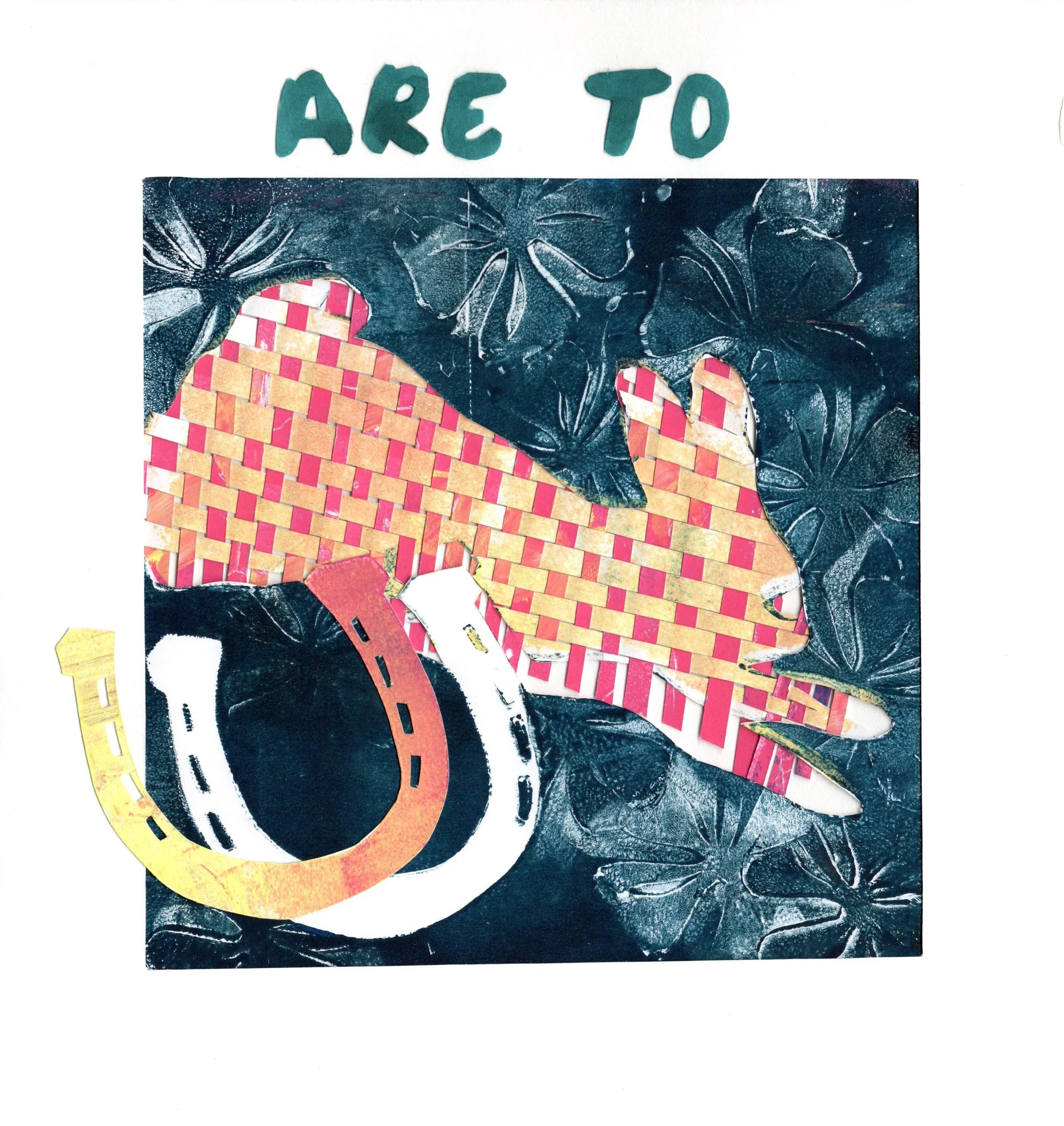 Lucky- a monotype and collage accordion book made at Penland School of Craft and adapted into zine format.