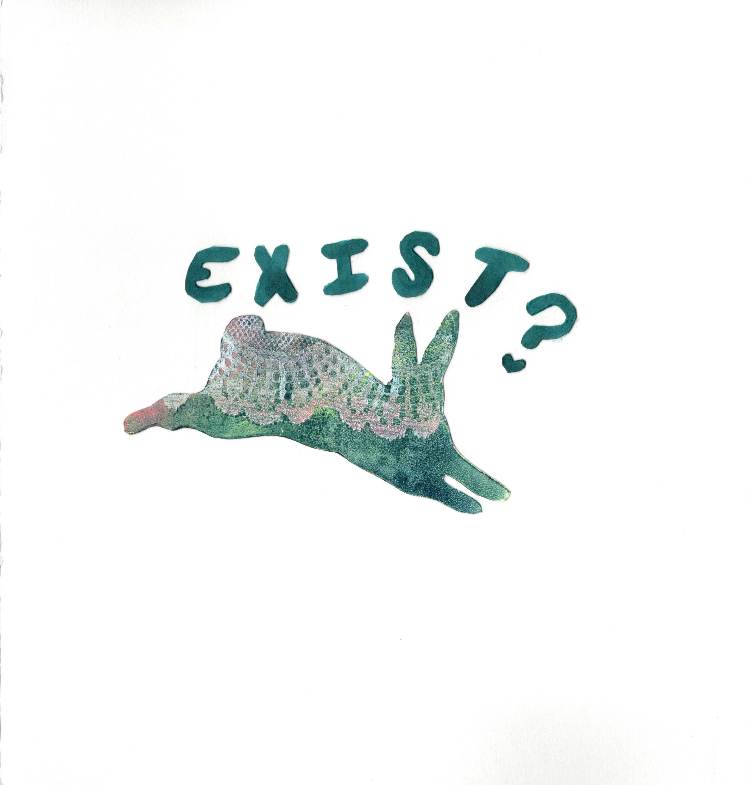 Lucky- a monotype and collage accordion book made at Penland School of Craft and adapted into zine format.