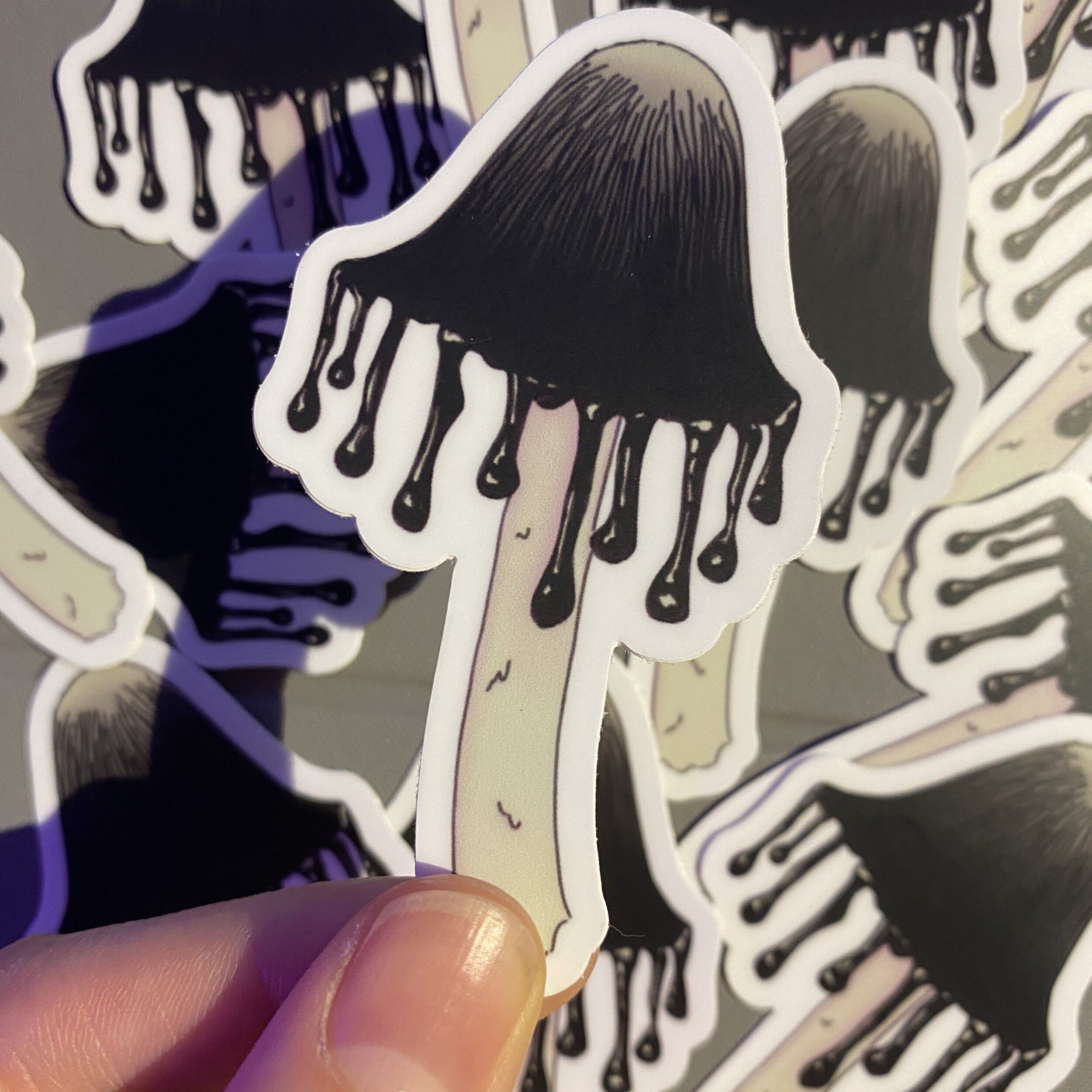 Inky Cap Mushroom Sticker