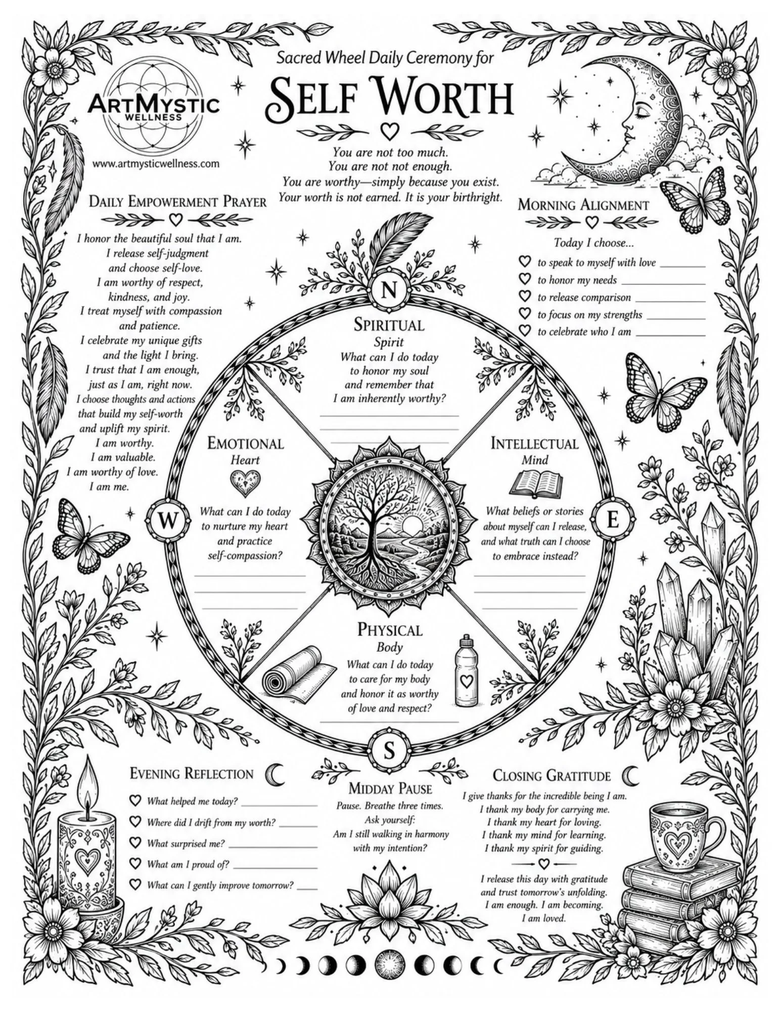 Sacred Wheel Daily Ceremony: Self-Worth