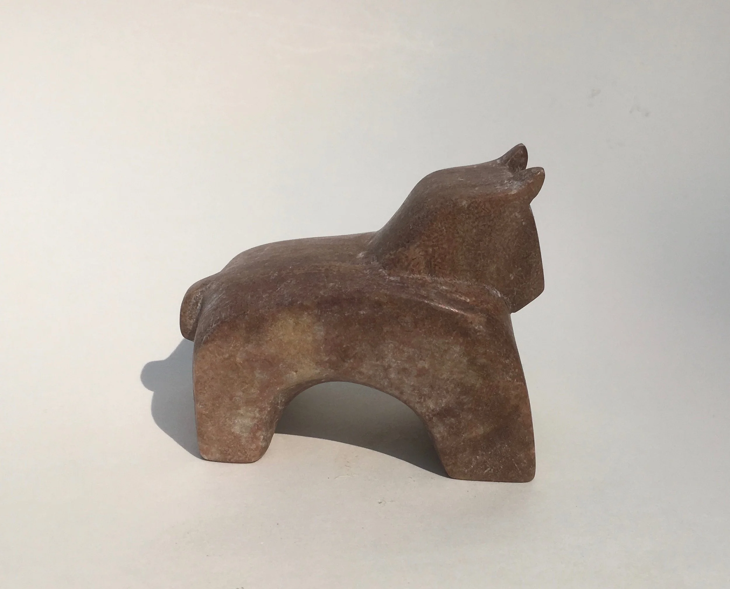 Pipestone carved in the shape of a horse