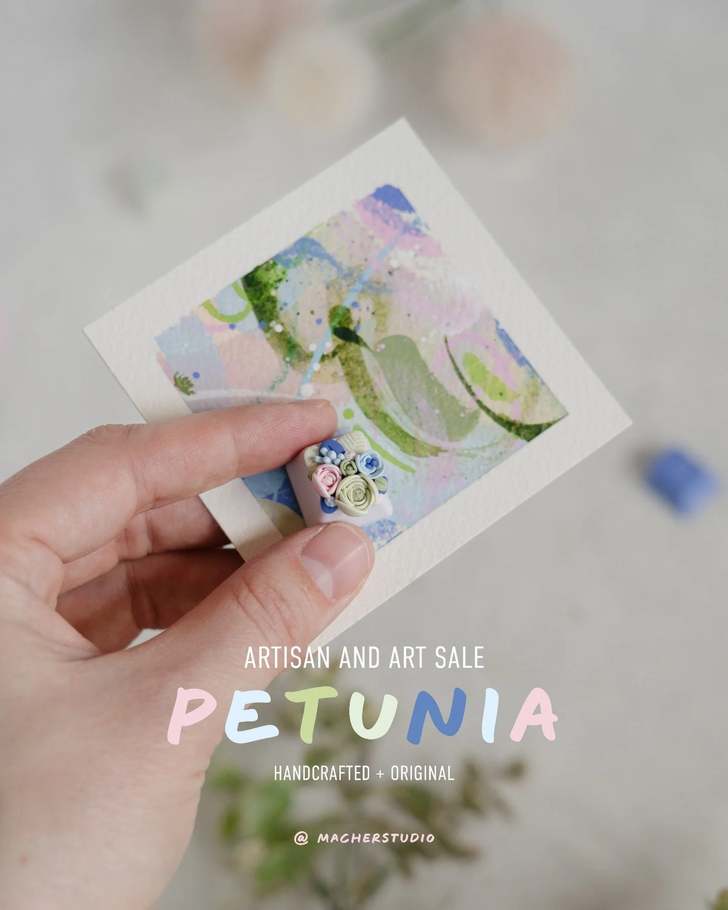I&rsquo;m back with a new drop: Spring Market 💐
⠀⠀⠀⠀⠀⠀⠀⠀⠀
This collection features artisan pieces + original artwork inspired by bright blue skies, pink spring bulbs, and soft, flowy greens. All the good things about this season.
⠀⠀⠀⠀⠀⠀⠀⠀⠀
I&rsquo;v